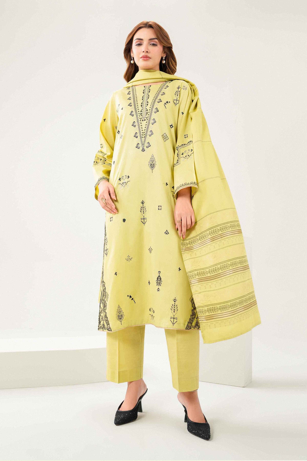 2 Piece - Embroidered Suit - PW25-193  for Women - Pret Collection | Nishat | Shop Online