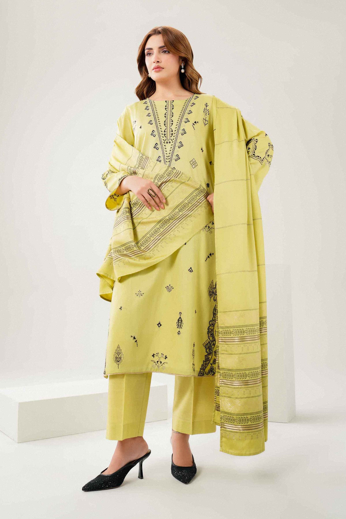 2 Piece - Embroidered Suit - PW25-193  for Women - Pret Collection | Nishat | Shop Online