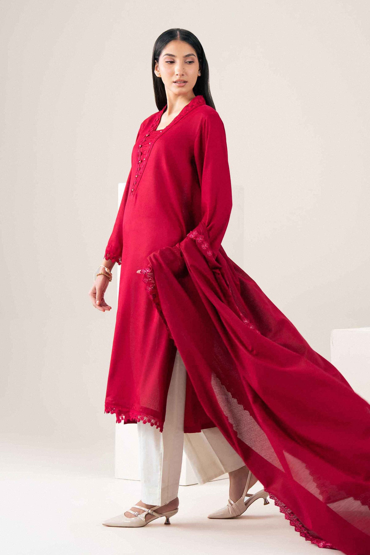2 Piece - Embroidered Suit - PW25-196 for Women -  Pret Collection | Nishat | Shop Online
