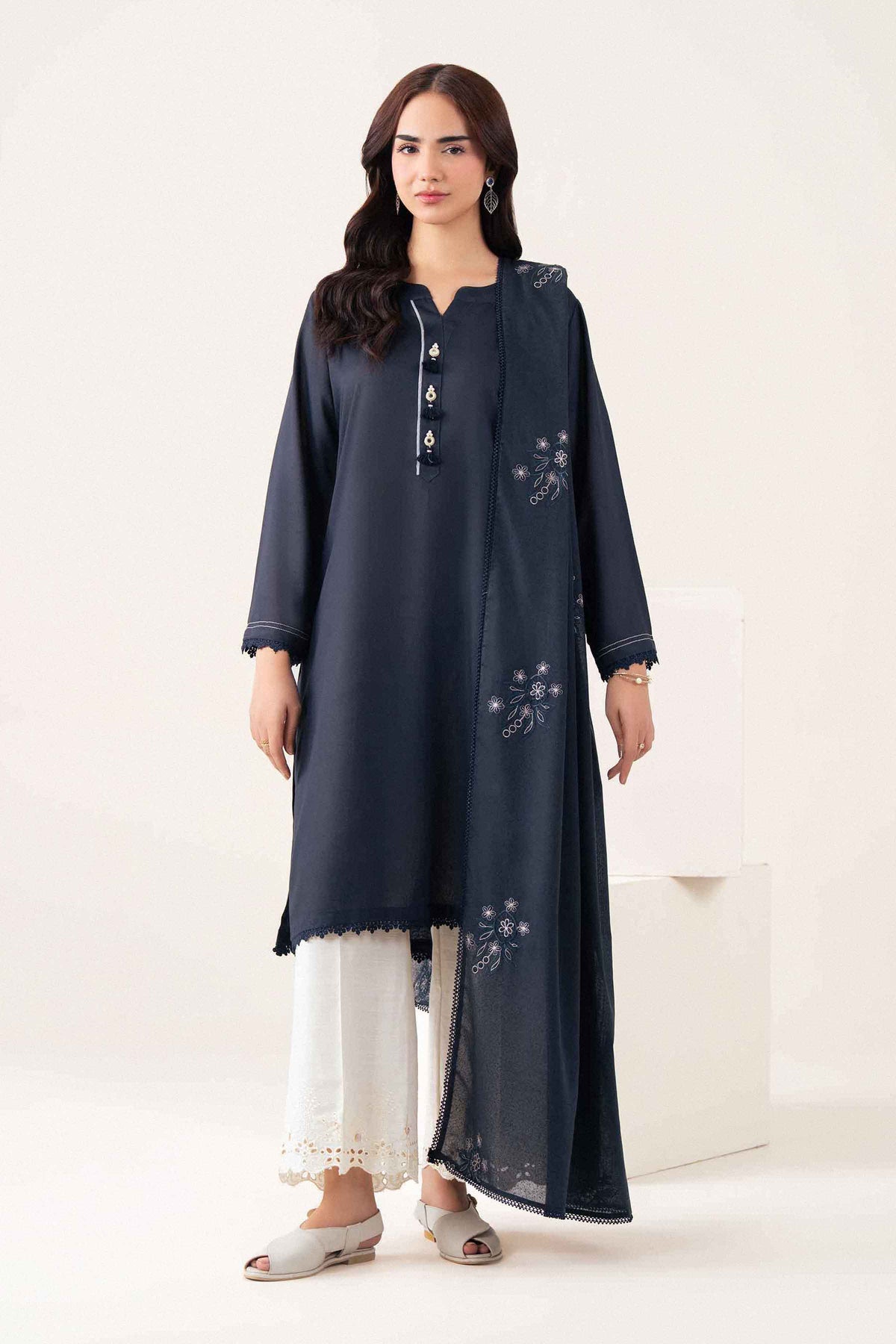 2 Piece - Embroidered Suit - PW25-197 for Women -  Pret Collection | Nishat | Shop Online