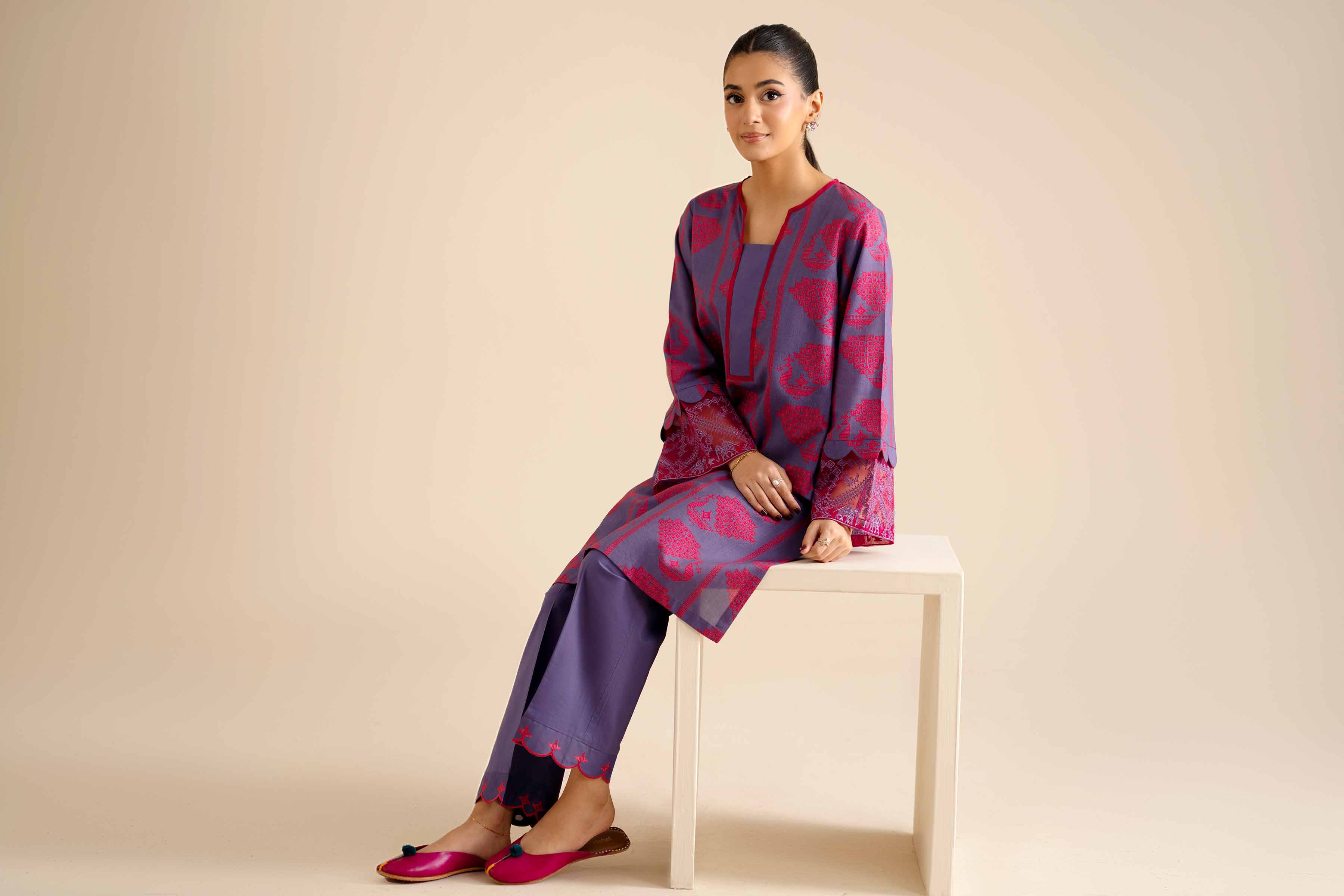 2 Piece - Embroidered Suit - PW25-210 for Women - Pret Collection | Nishat | Shop Online