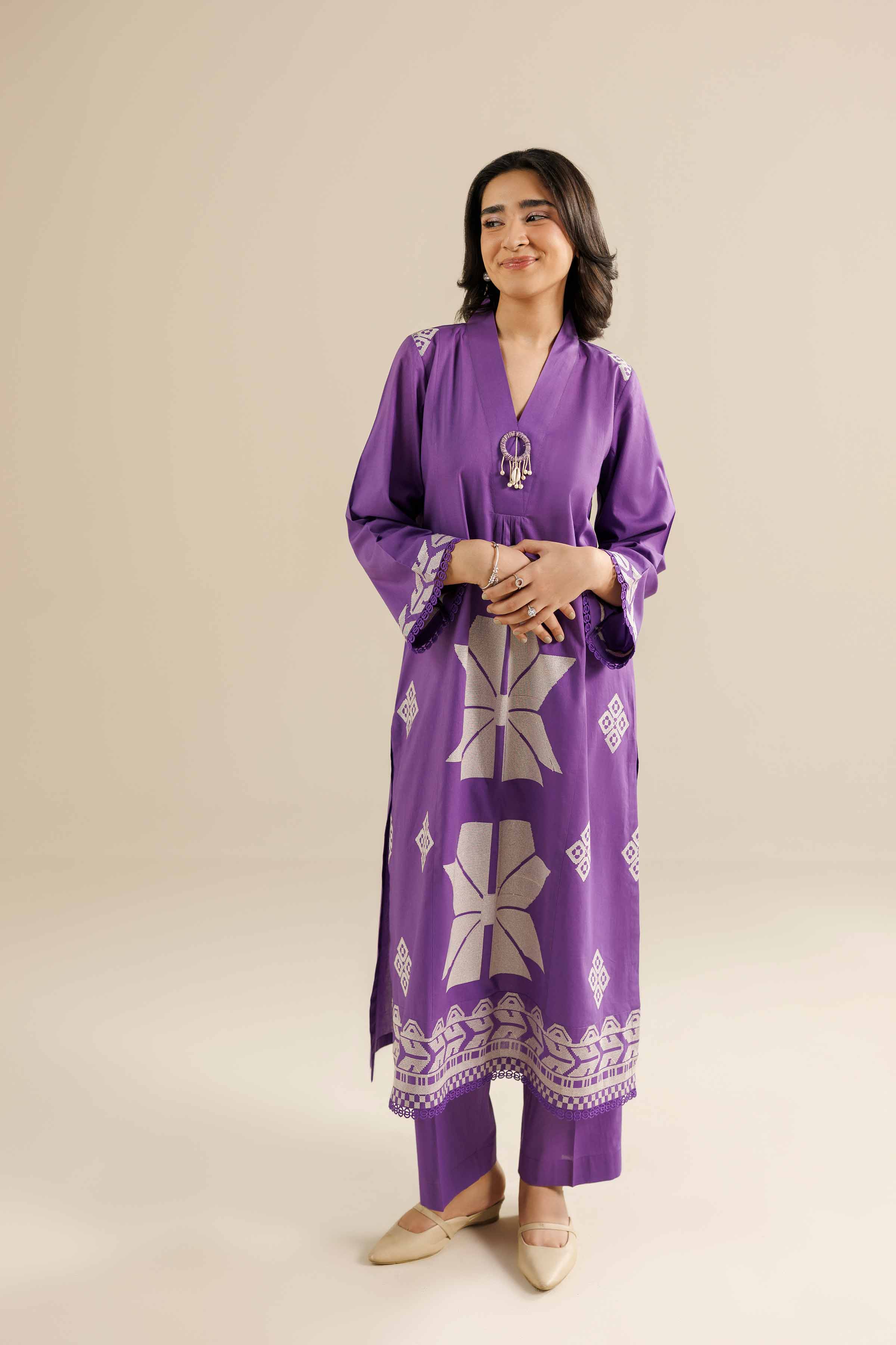 2 Piece - Embroidered Suit - PW25-214 for Women - Pret Collection | Nishat | Shop Online