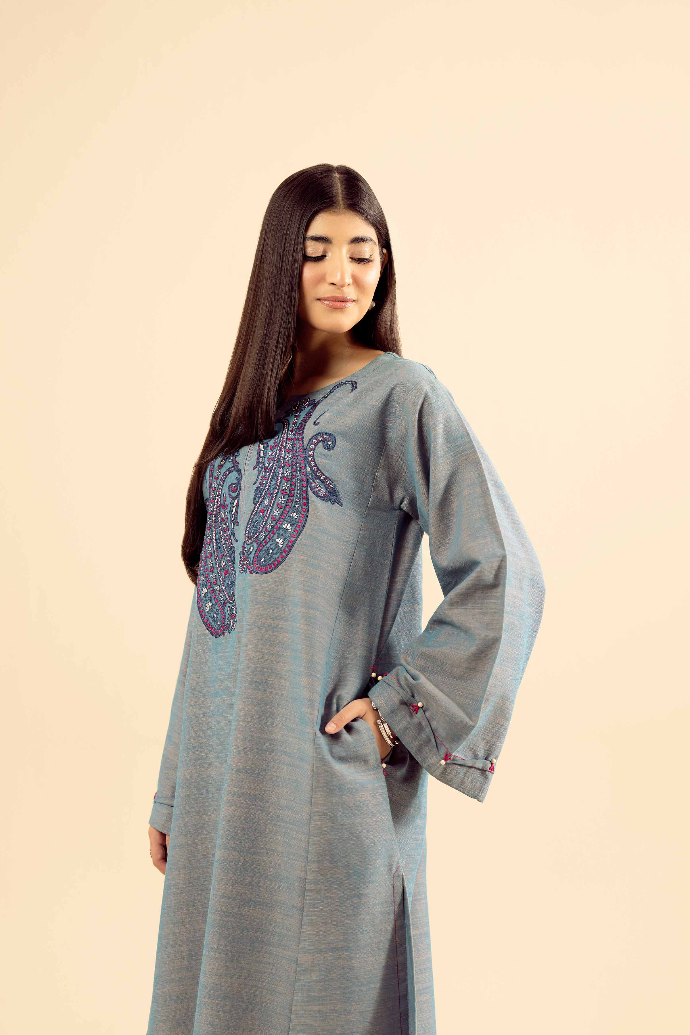 2 Piece - Embroidered Suit - PW25-222 for Women - Pret Collection | Nishat | Shop Online