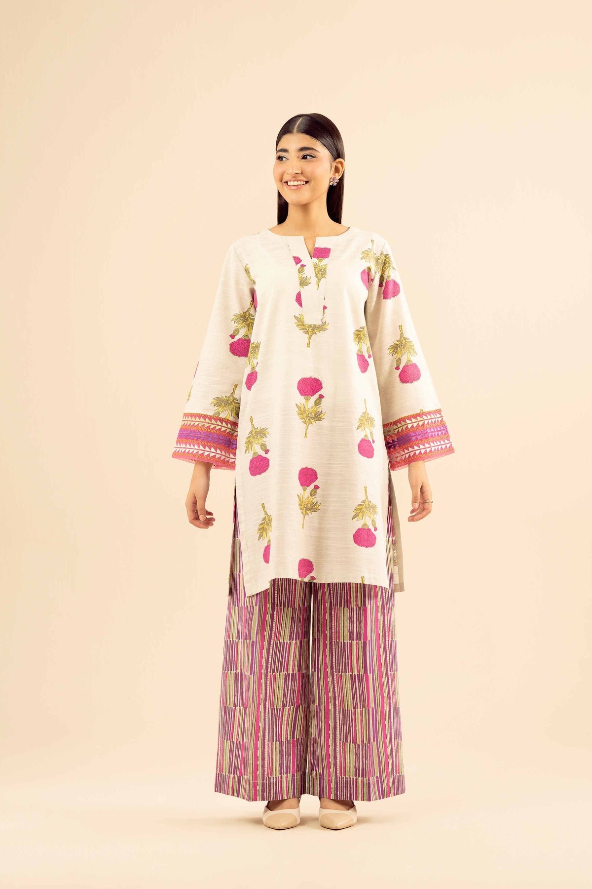 2 Piece - Printed Embroidered Suit - PW25-228 for Women - Pret Collection | Nishat | Shop Online