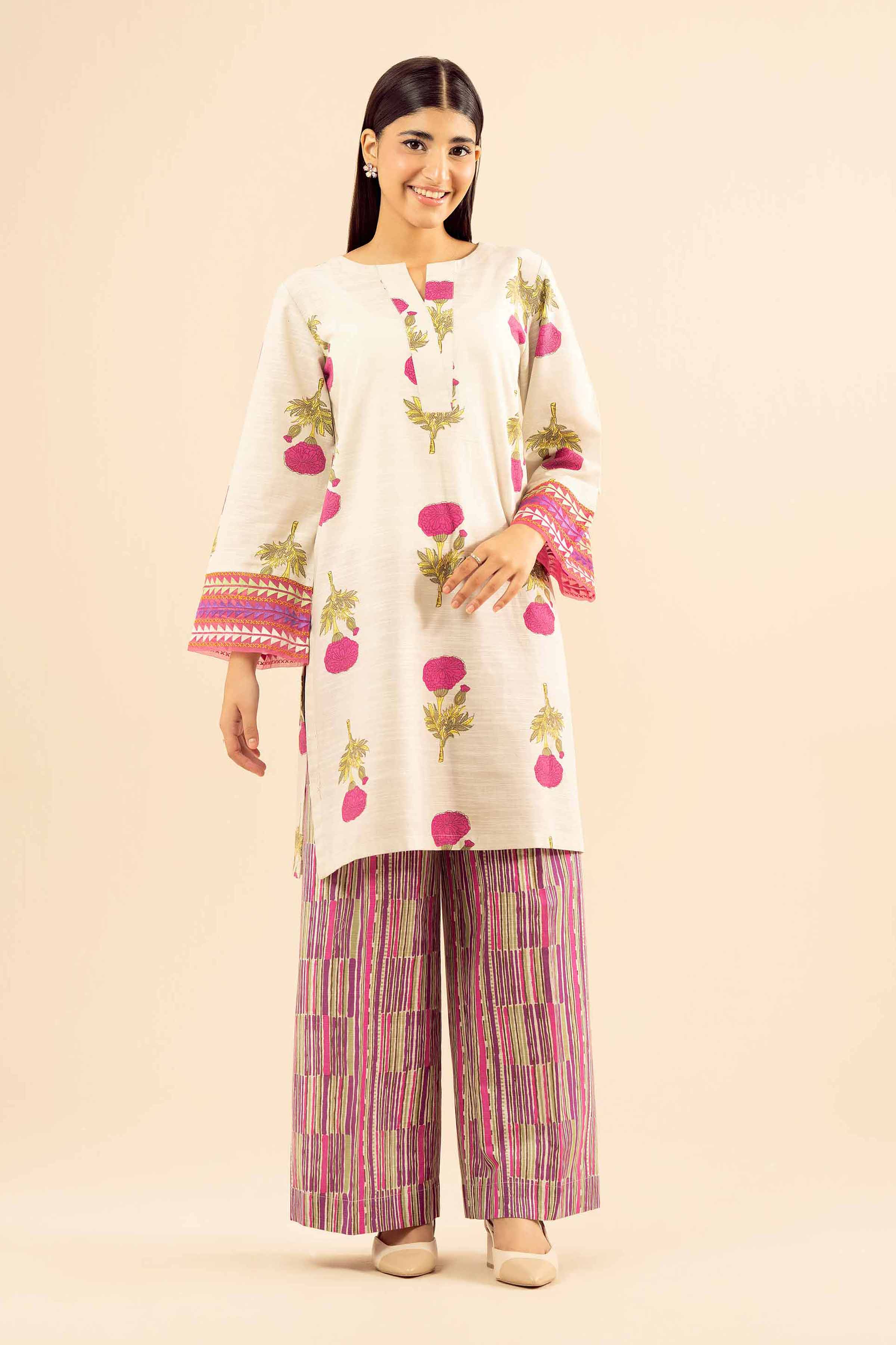 2 Piece - Printed Embroidered Suit - PW25-228 for Women - Pret Collection | Nishat | Shop Online