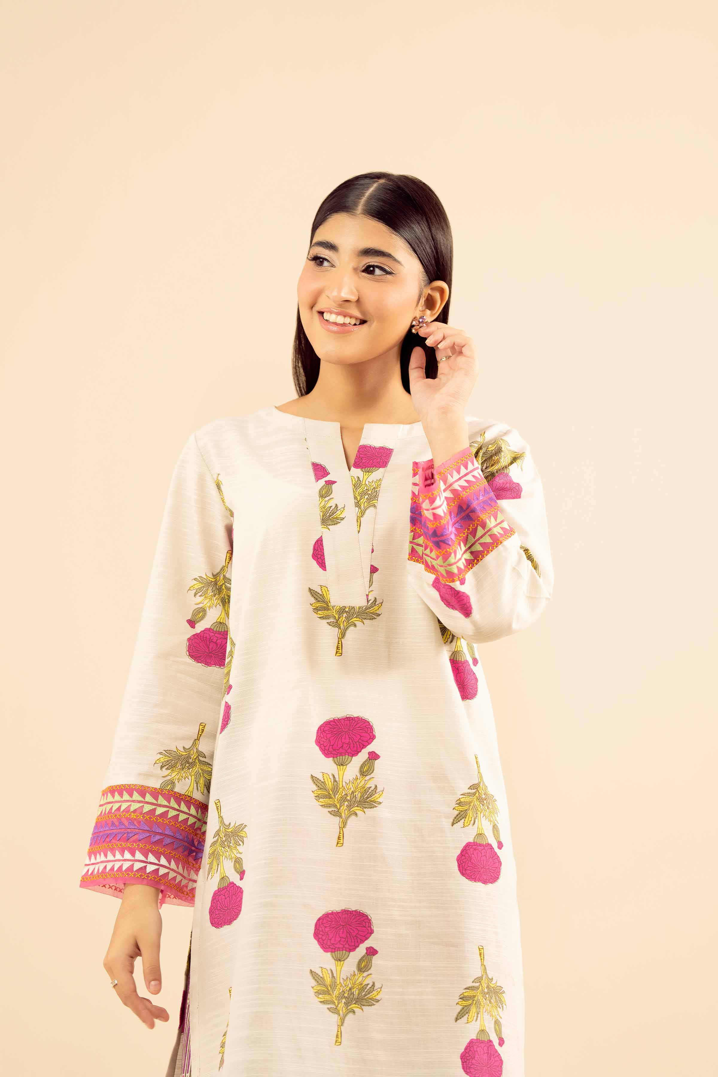 2 Piece - Printed Embroidered Suit - PW25-228 for Women - Pret Collection | Nishat | Shop Online