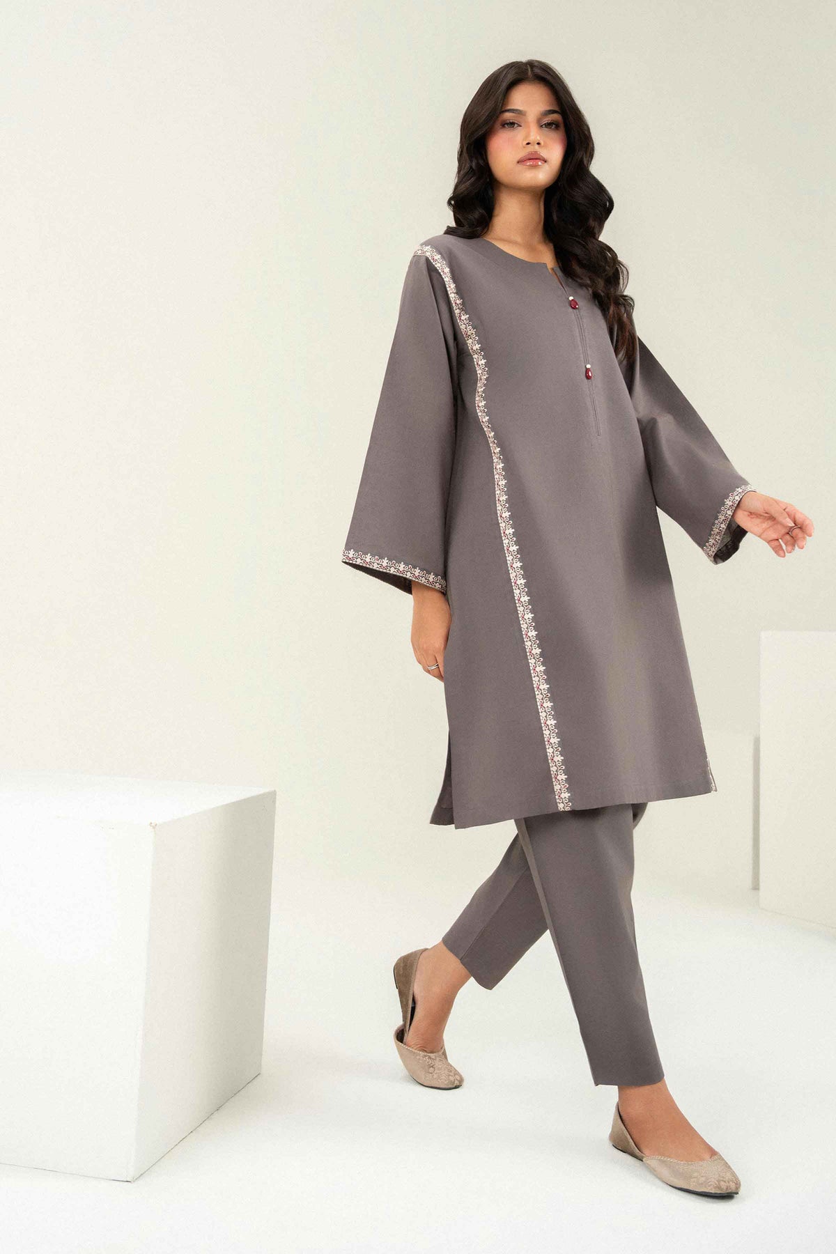 2 Piece - Embroidered Suit - PW25-242 for Women - Pret Collection | Nishat | Shop Online 