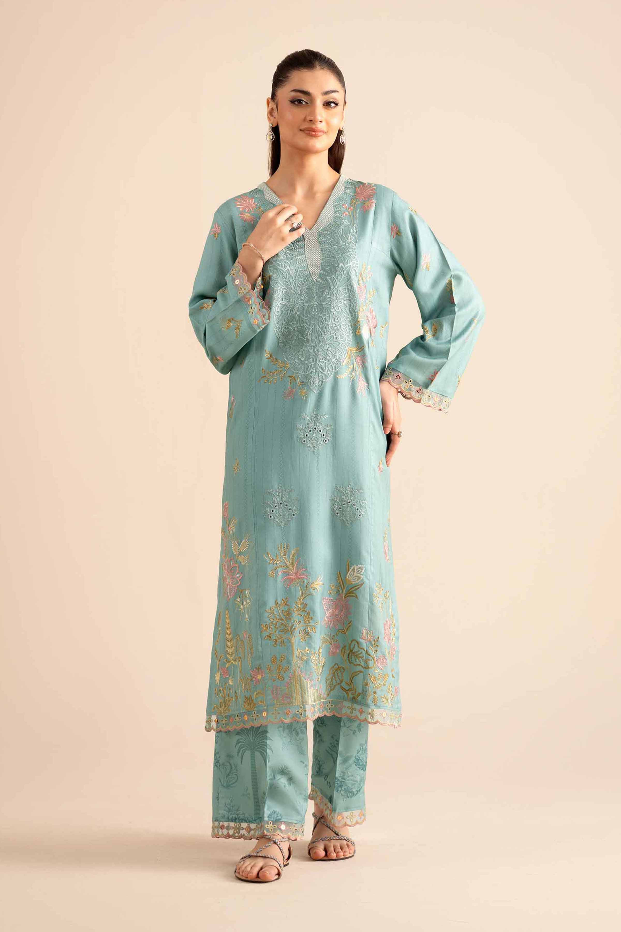 2 Piece - Embroidered Suit - PW25-257