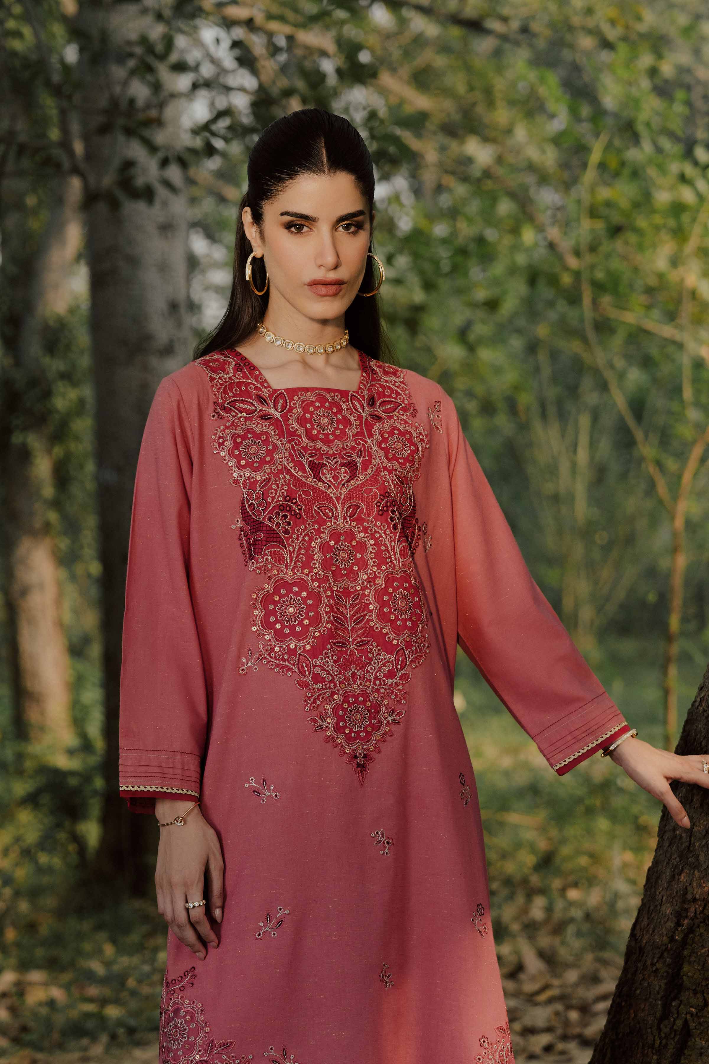 2 Piece - Embroidered Suit - PW25-258 for Women - Pret Collection | Nishat | Shop Online