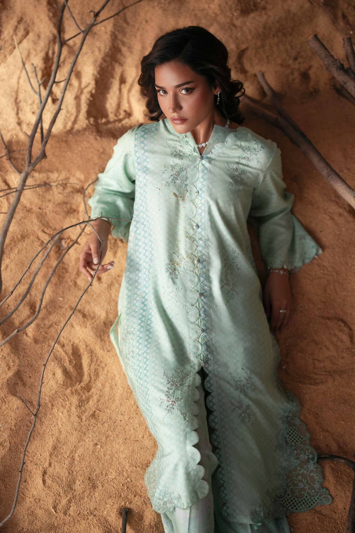 2 Piece - Printed Embroidered Suit - PW25-259 for Women - Pret Collection | Nishat | Shop Online