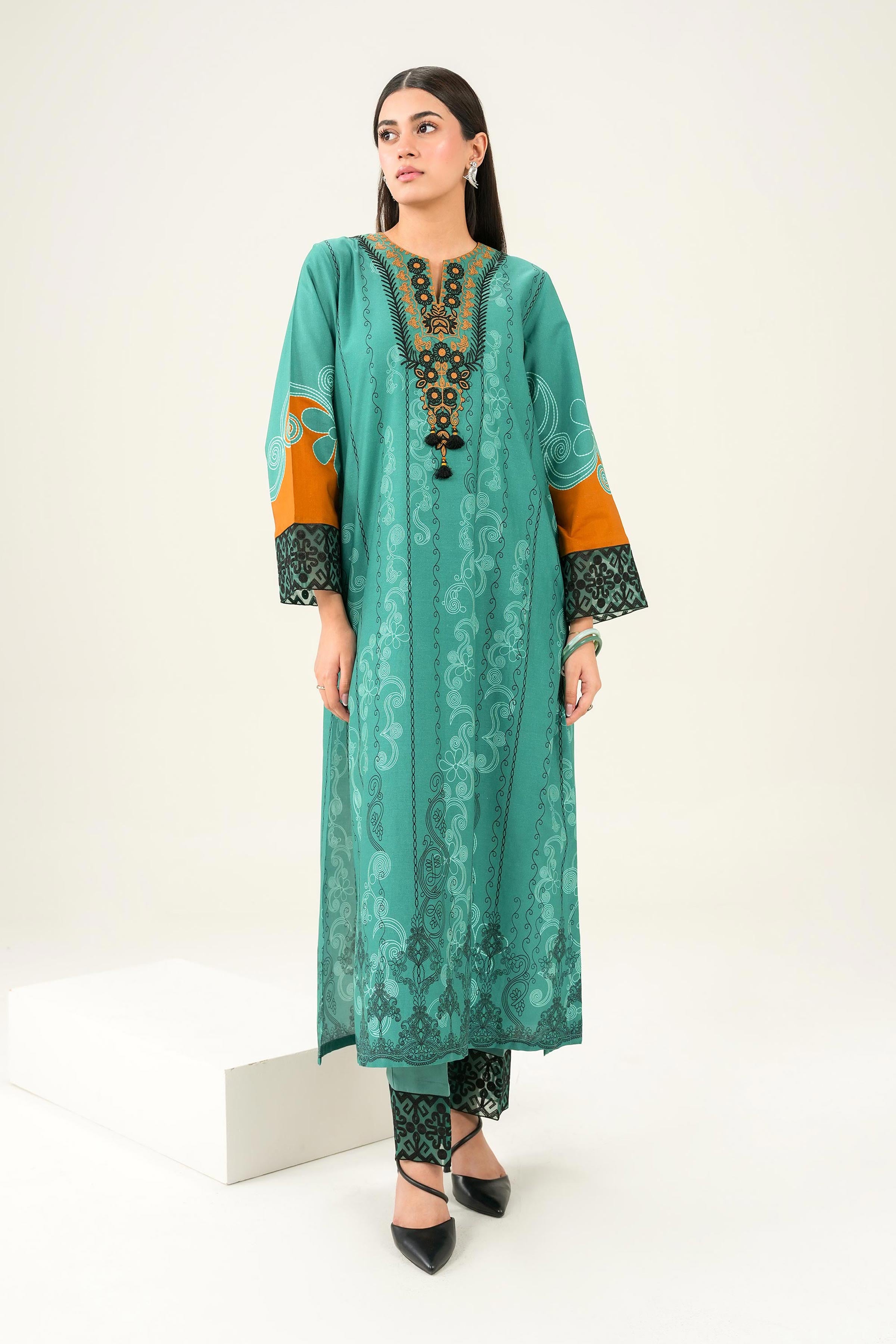 2 Piece - Printed Embroidered Suit - PW25-279 for Women - Pret Collection | Nishat | Shop Online