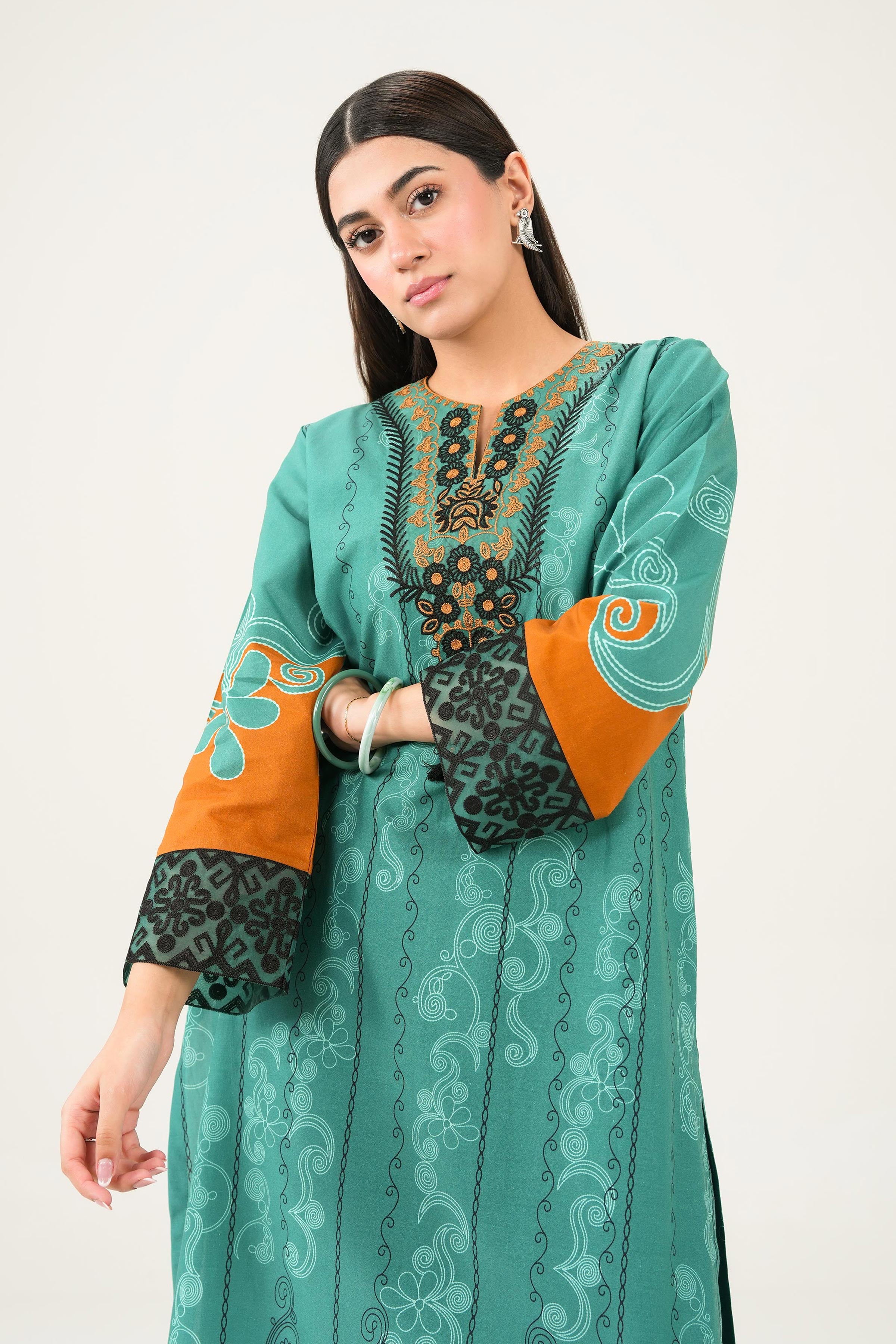 2 Piece - Printed Embroidered Suit - PW25-279 for Women - Pret Collection | Nishat | Shop Online