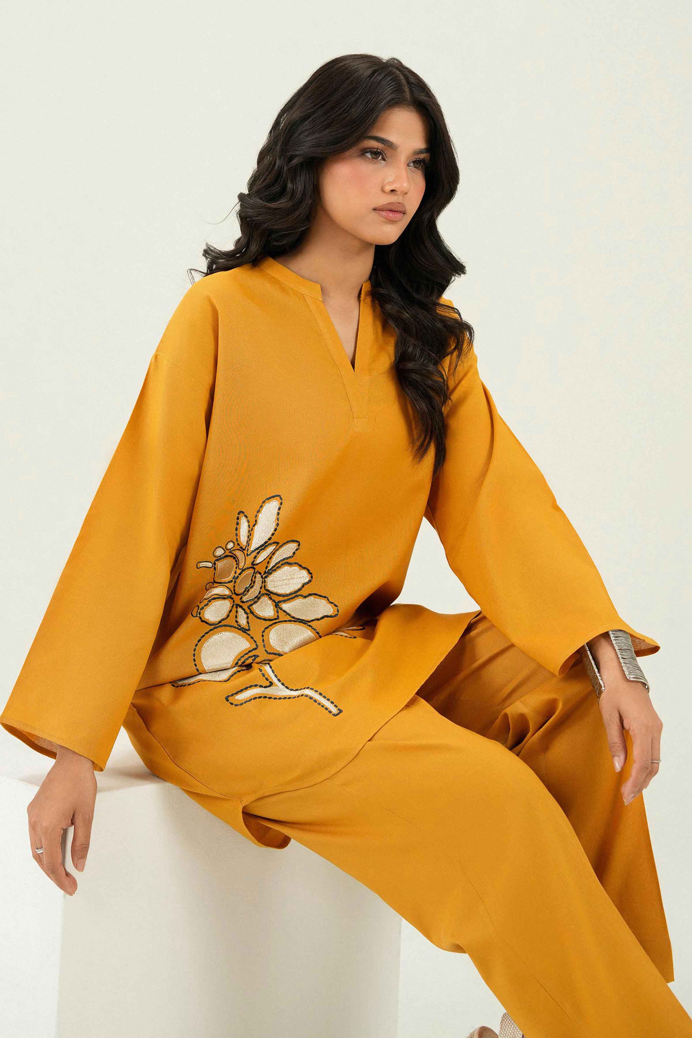 2 Piece - Embroidered Suit - PW25-295 for Women - Pret Collection | Nishat | Shop Online 