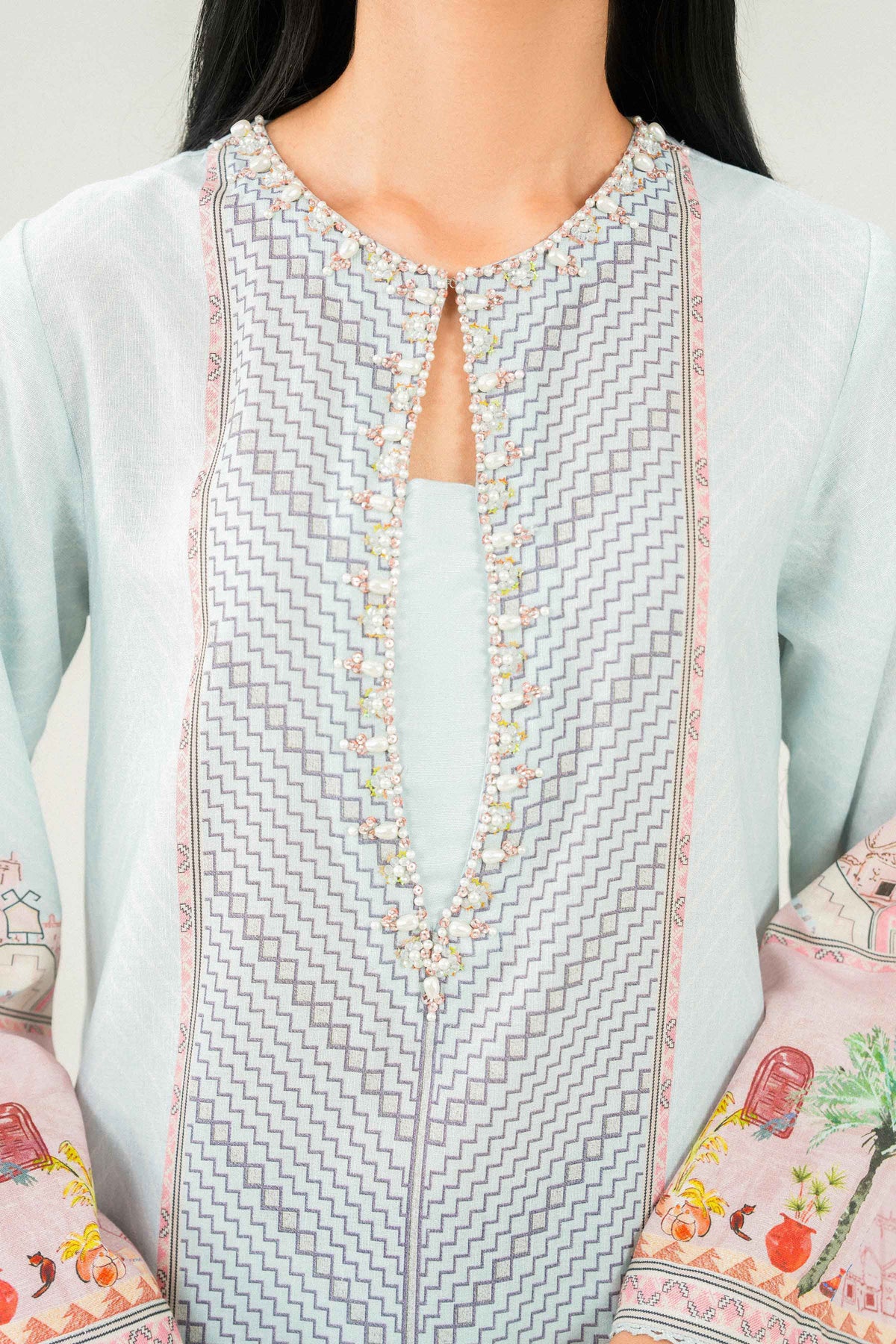 2 Piece - Printed Embroidered Suit - PW25-319 for Women - Pret Collection | Nishat | Shop Online 