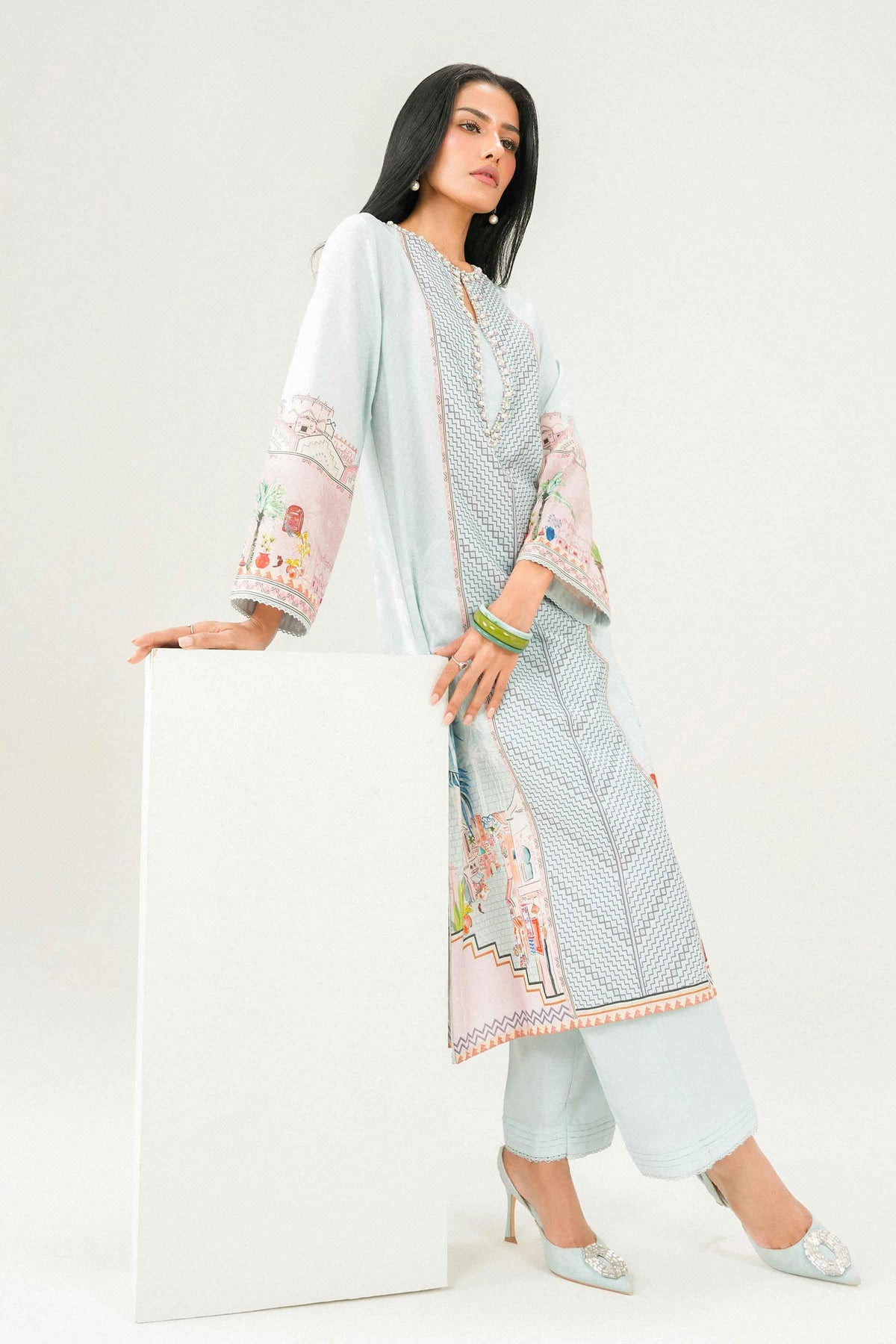 2 Piece - Printed Embroidered Suit - PW25-319 for Women - Pret Collection | Nishat | Shop Online 