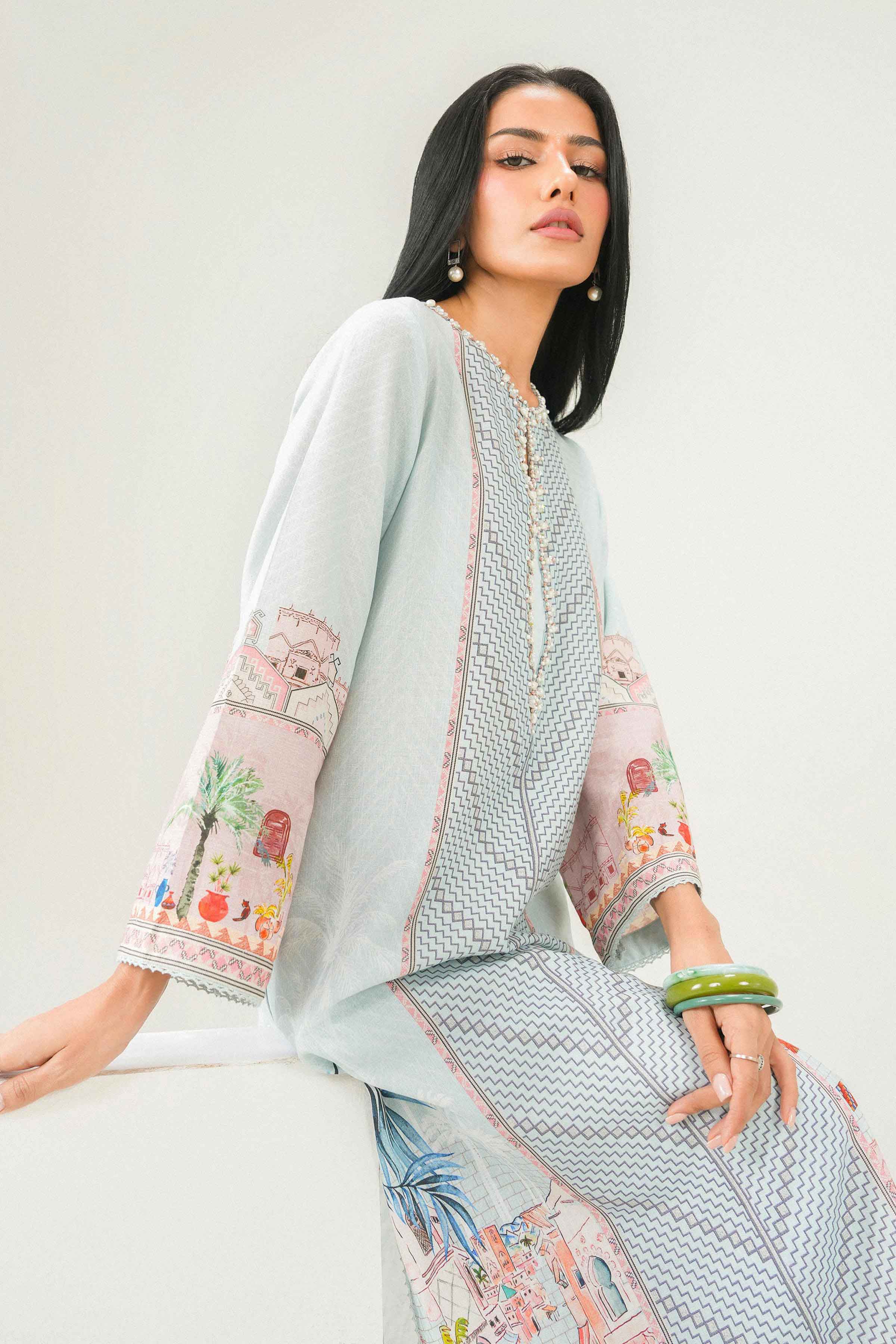2 Piece - Printed Embroidered Suit - PW25-319 for Women - Pret Collection | Nishat | Shop Online 