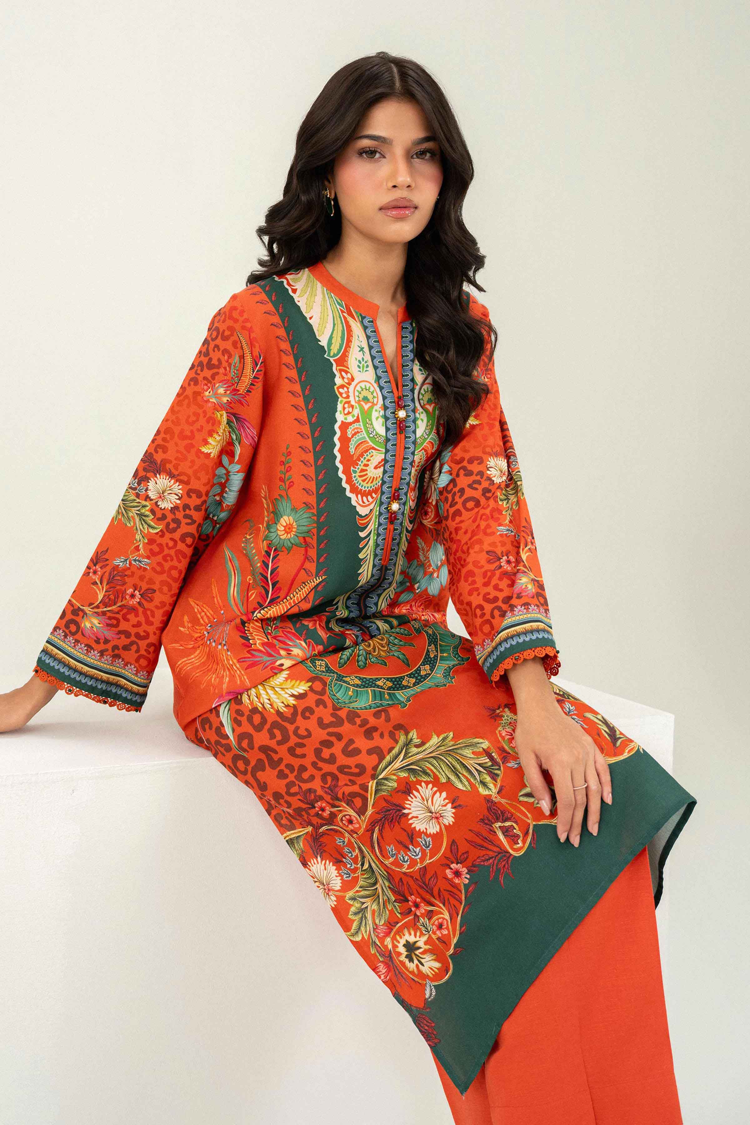 2 Piece - Printed Suit - PW25-320 for Women - Pret Collection | Nishat | Shop Online 