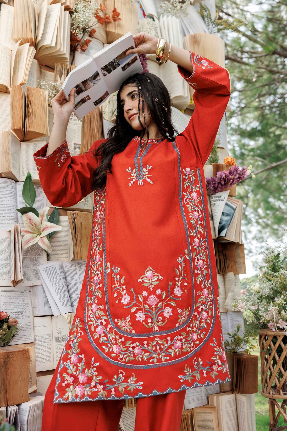 2 Piece - Embroidered Suit - PW25-322 for Women - Pret Collection | Nishat | Shop Online 