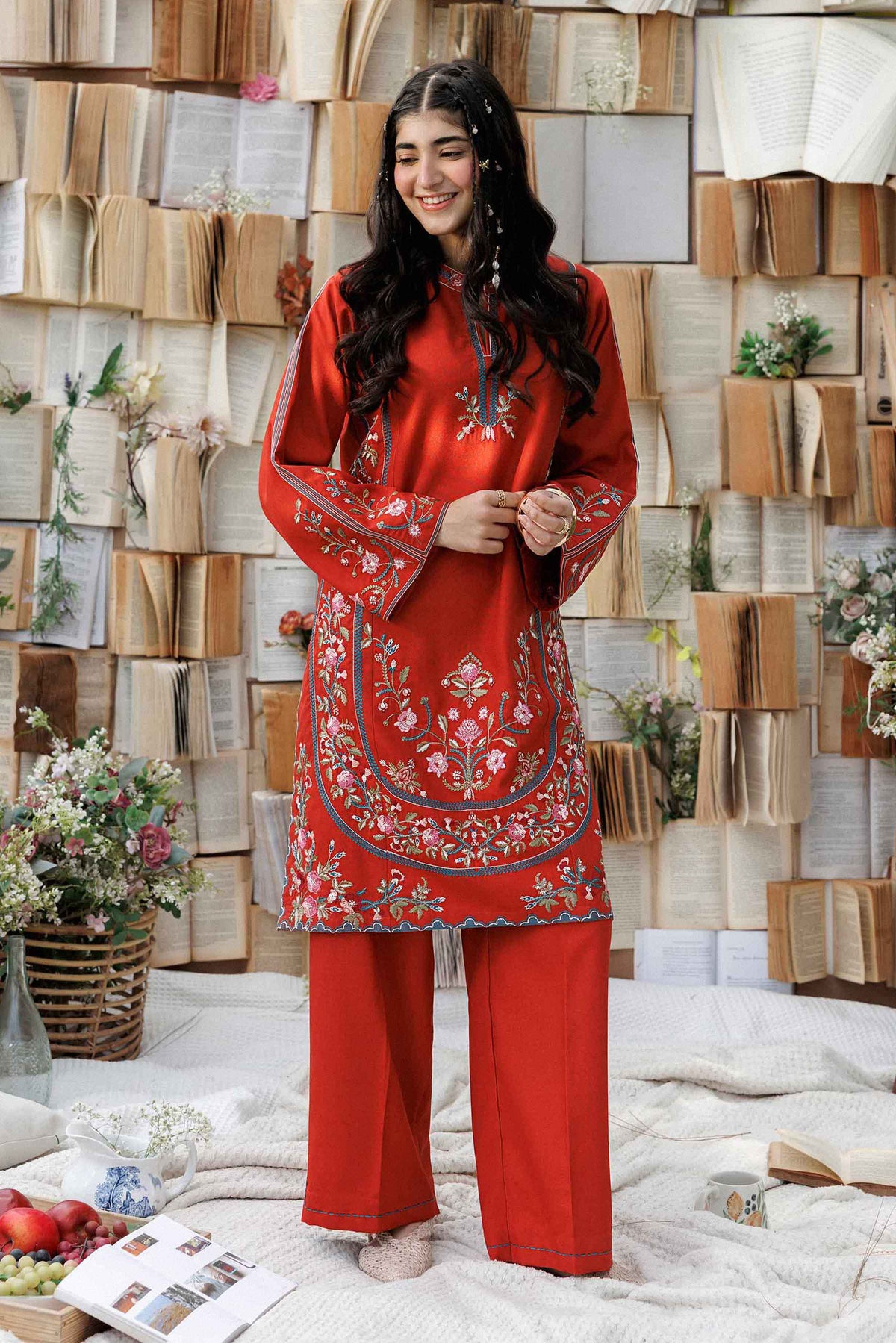 2 Piece - Embroidered Suit - PW25-322 for Women - Pret Collection | Nishat | Shop Online 