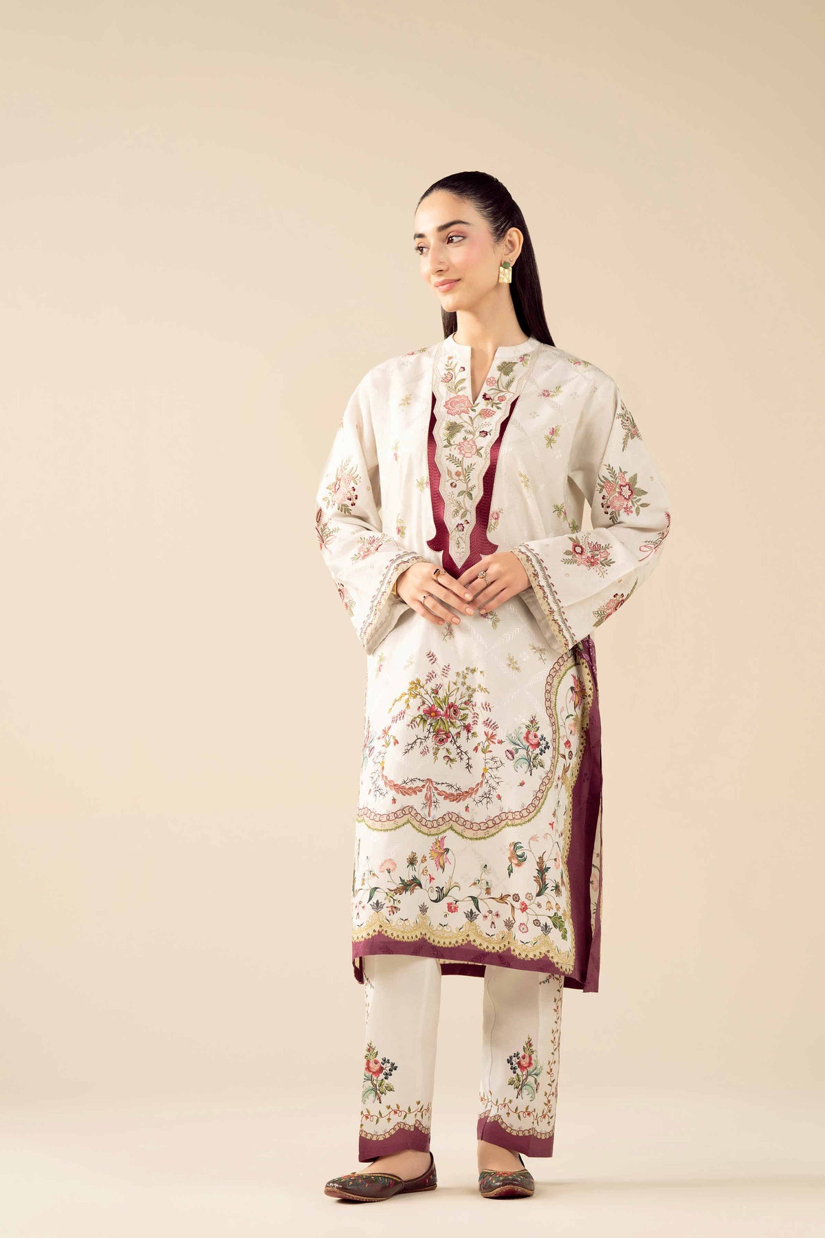 2 Piece - Printed Embroidered Suit - PW25-329 for Women - Pret Collection | Nishat | Shop Online