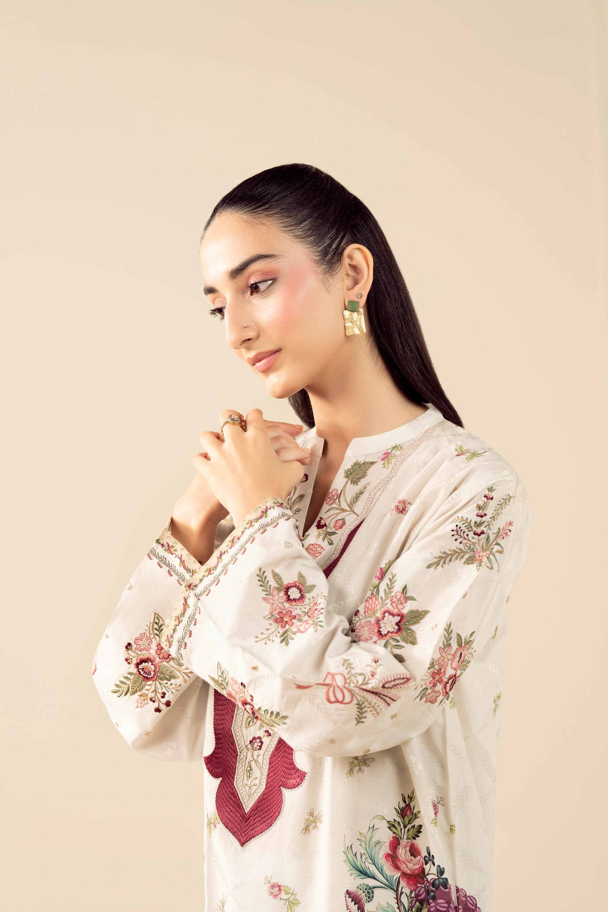 2 Piece - Printed Embroidered Suit - PW25-329 for Women - Pret Collection | Nishat | Shop Online