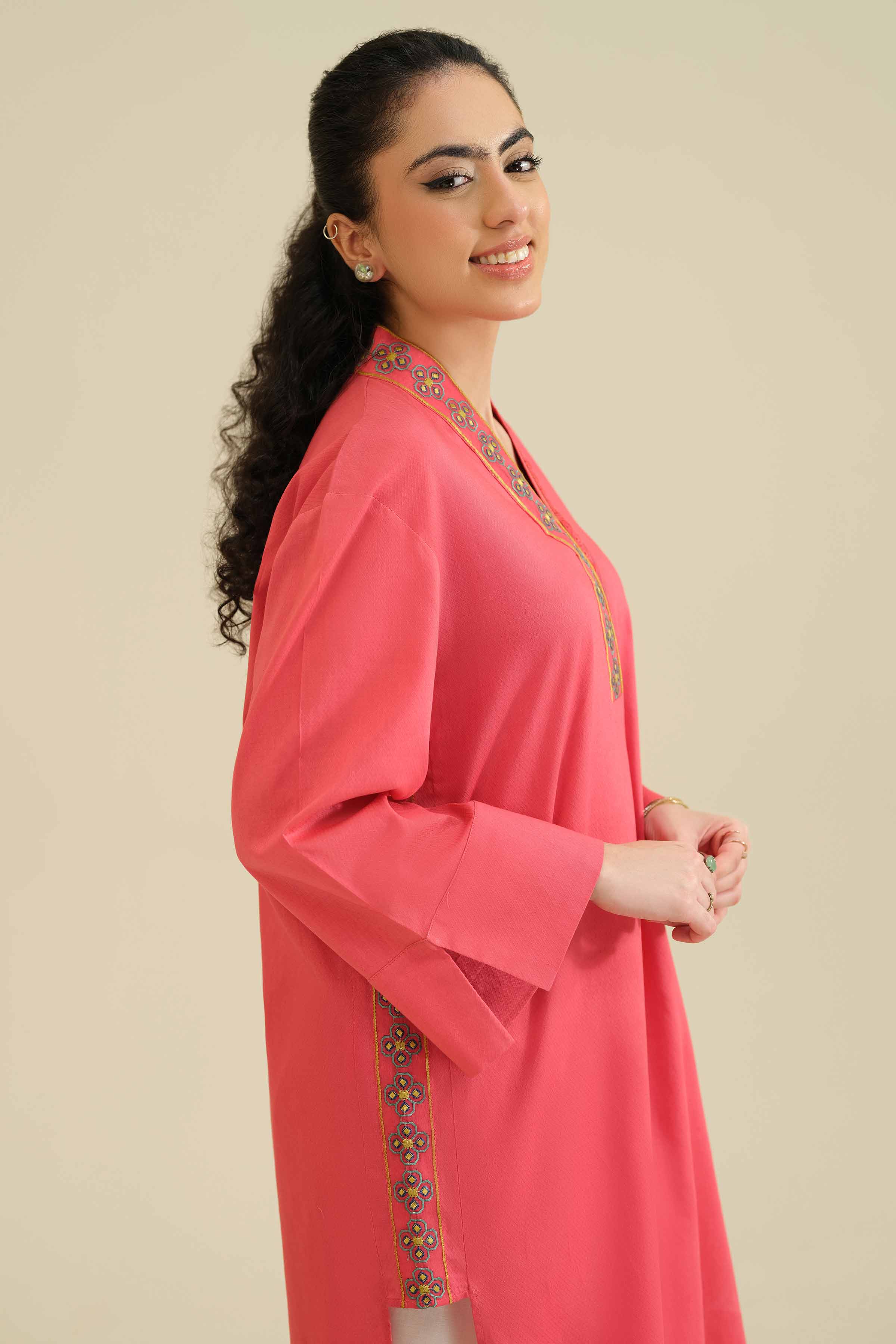Embroidered Shirt - PW25-35 for Women - Pret Collection | Nishat | Shop Online