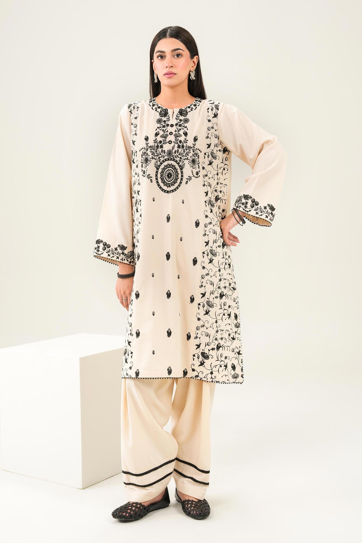 2 Piece - Embroidered Suit - PW25-377 for Women - Pret Collection | Nishat | Shop Online