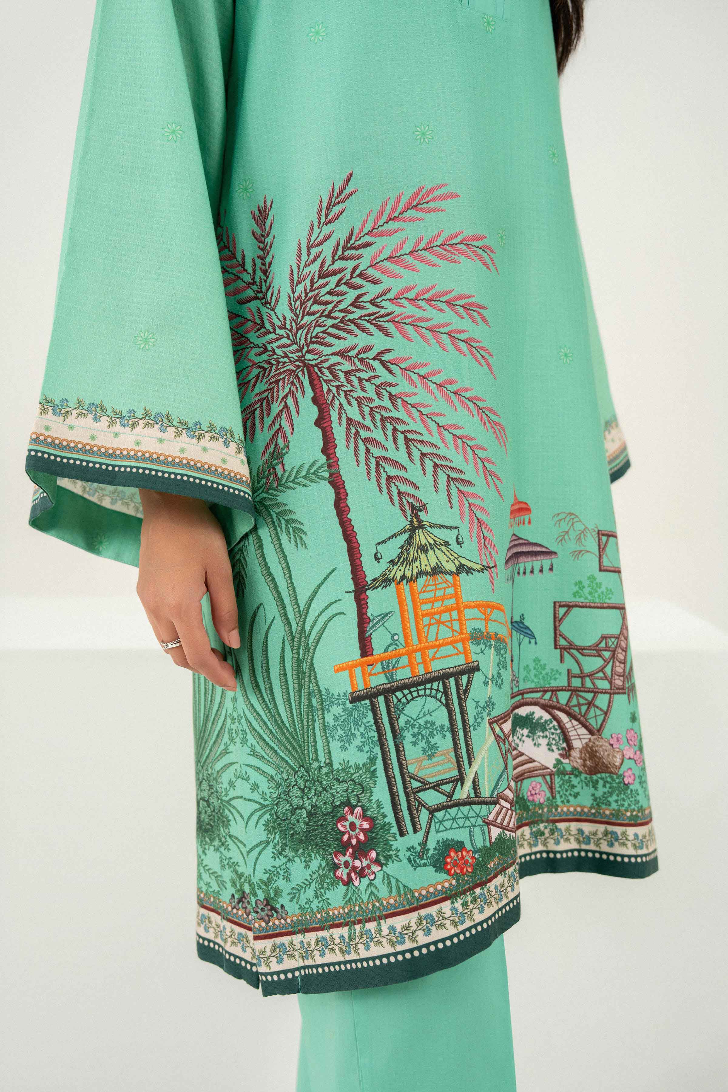 2 Piece - Printed Embroidered Suit - PW25-387 for Women - Pret Collection | Nishat | Shop Online 