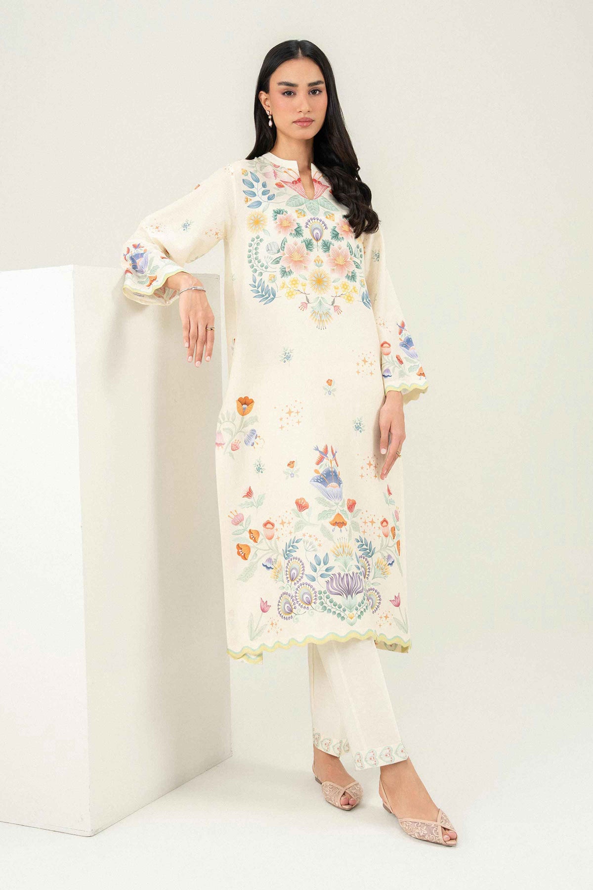 2 Piece - Embroidered Suit - PW25-389 for Women - Pret Collection | Nishat | Shop Online 