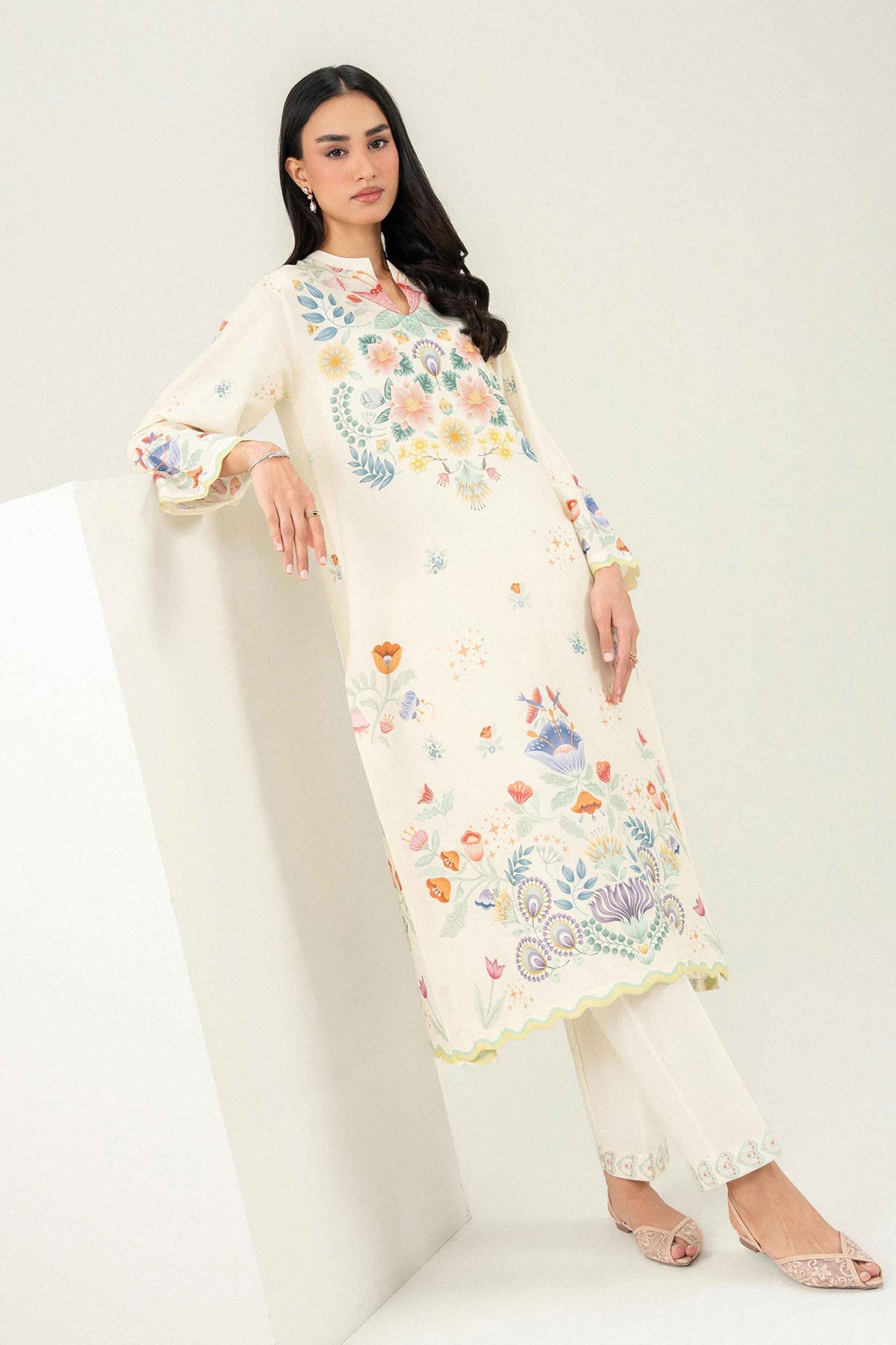 2 Piece - Embroidered Suit - PW25-389 for Women - Pret Collection | Nishat | Shop Online 