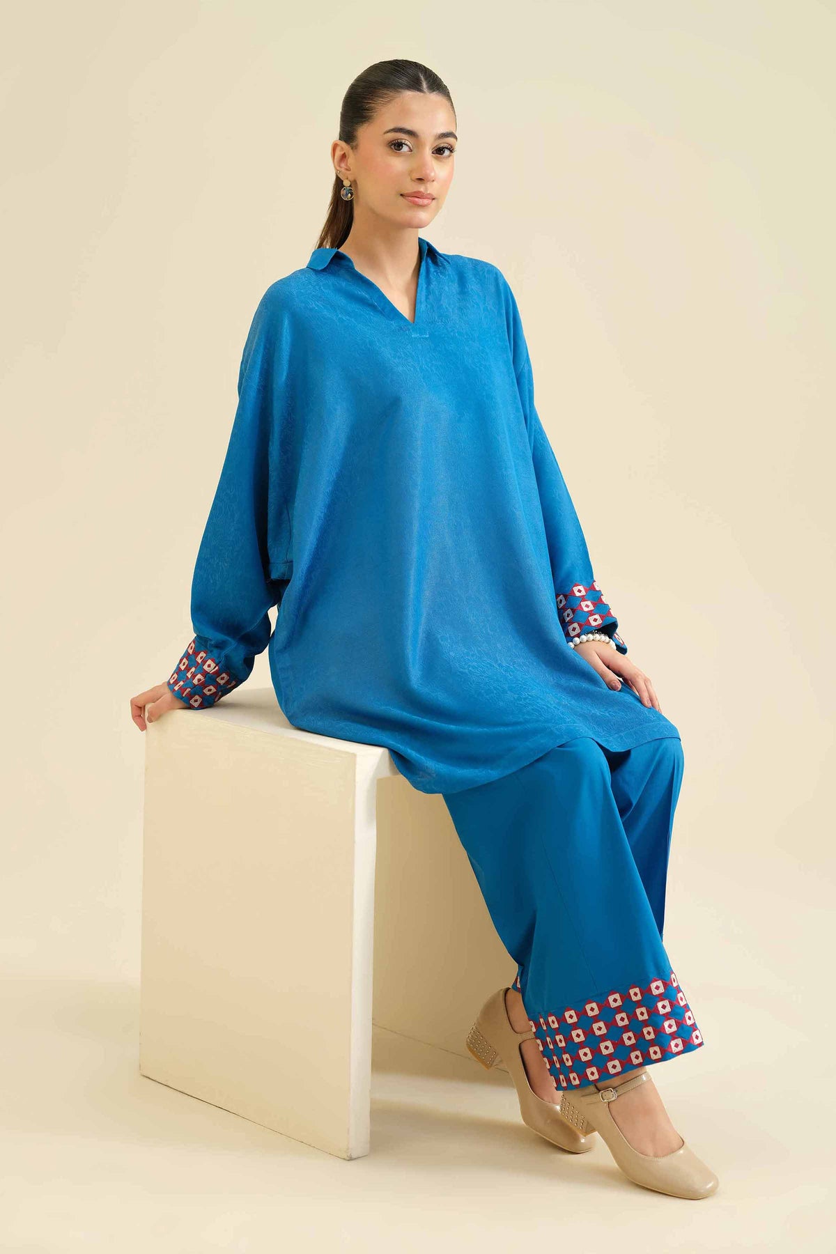 2 Piece - Embroidered Suit - PW25-39 for Women - Pret Collection | Nishat | Shop Online
