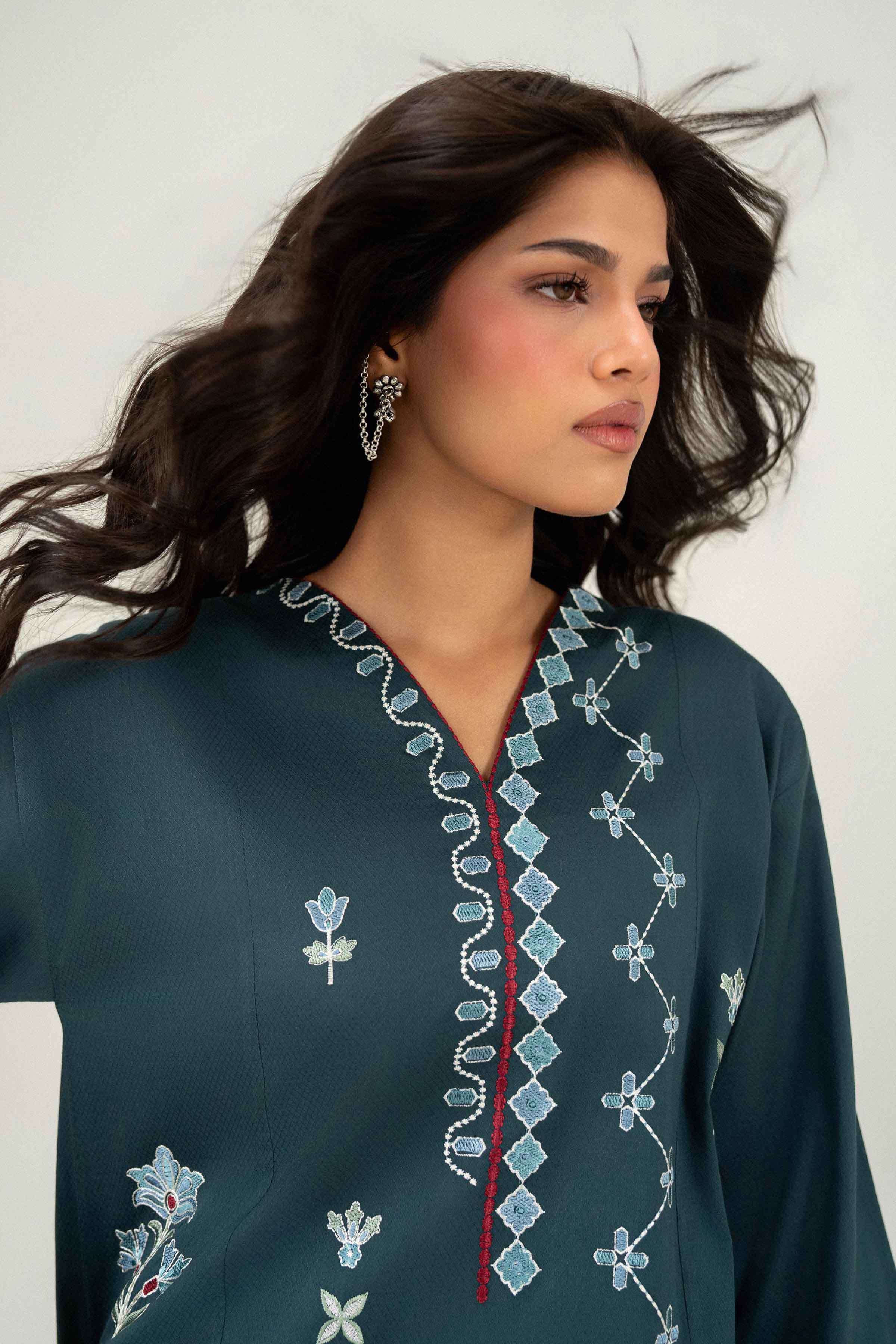 2 Piece - Embroidered Suit - PW25-390 for Women - Pret Collection | Nishat | Shop Online 