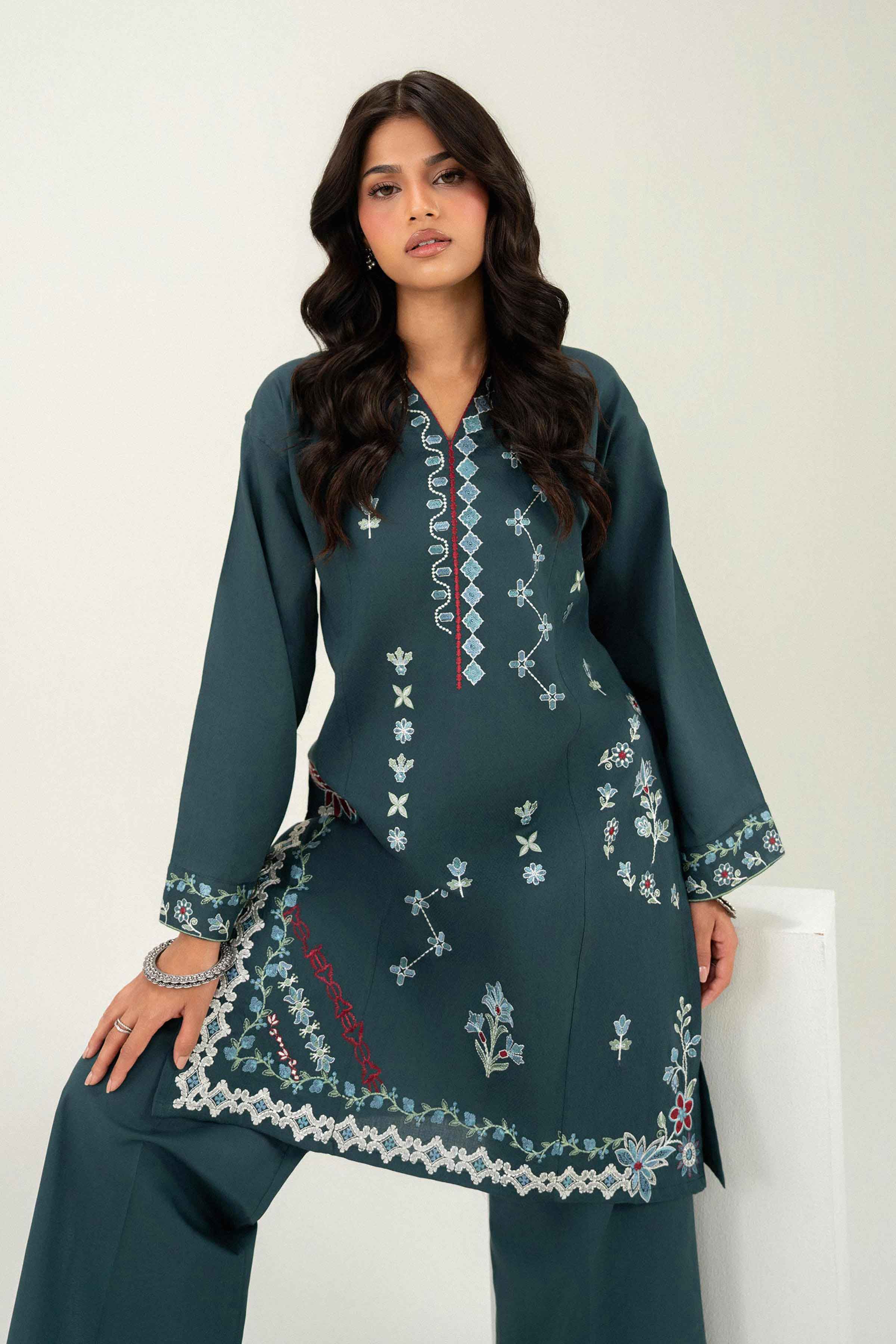 2 Piece - Embroidered Suit - PW25-390 for Women - Pret Collection | Nishat | Shop Online 