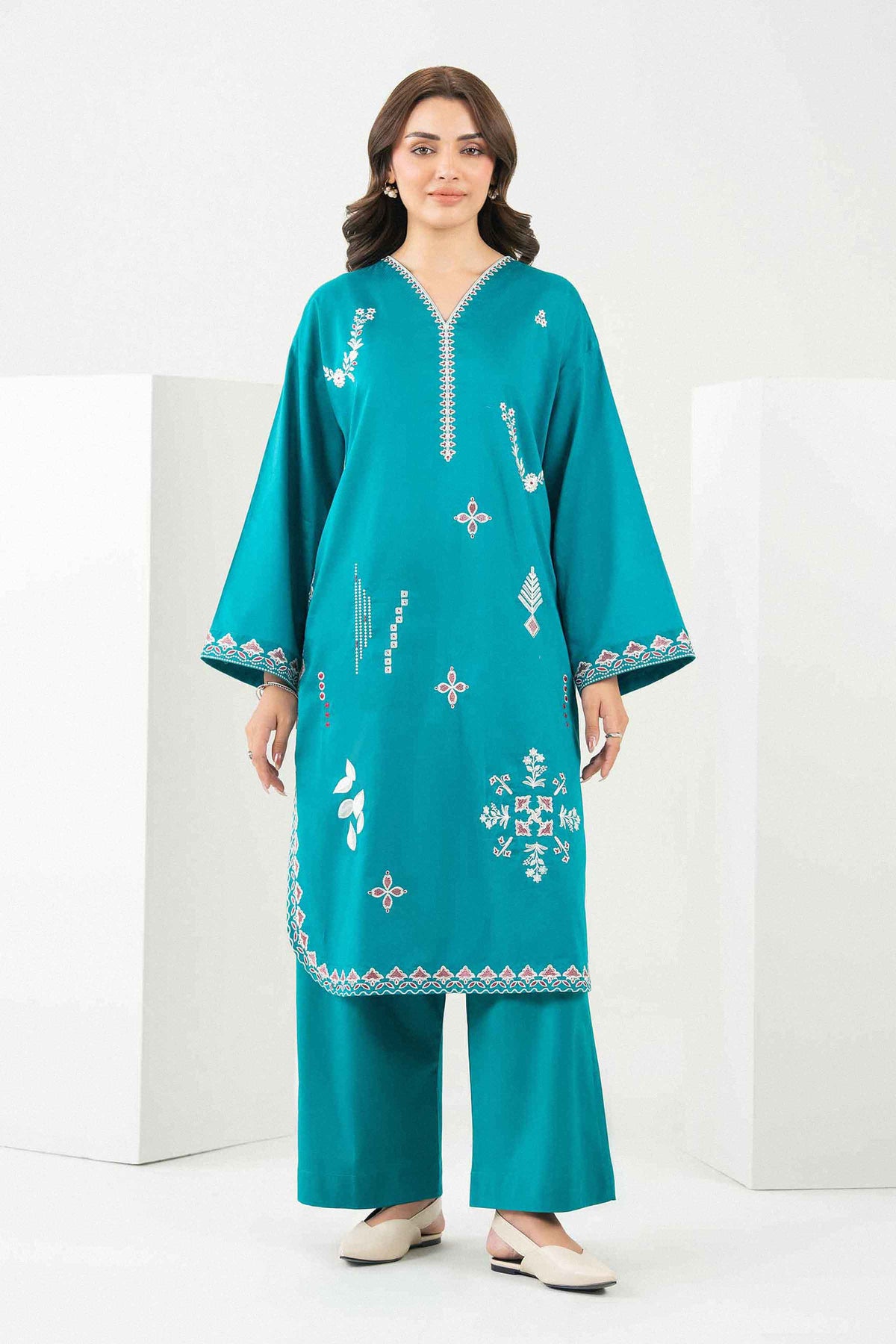 2 Piece - Embroidered Suit - PW25-392 for Women -  Pret Collection | Nishat | Shop Online