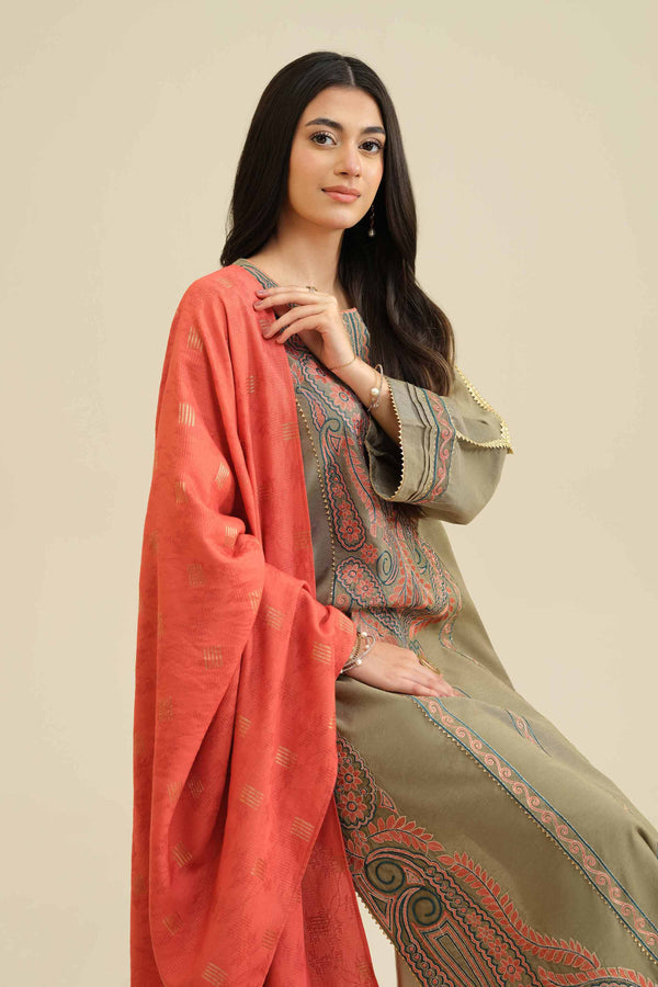 3 Piece - Embroidered Suit - PW25-400 for Women - Pret Collection | Nishat | Shop Online