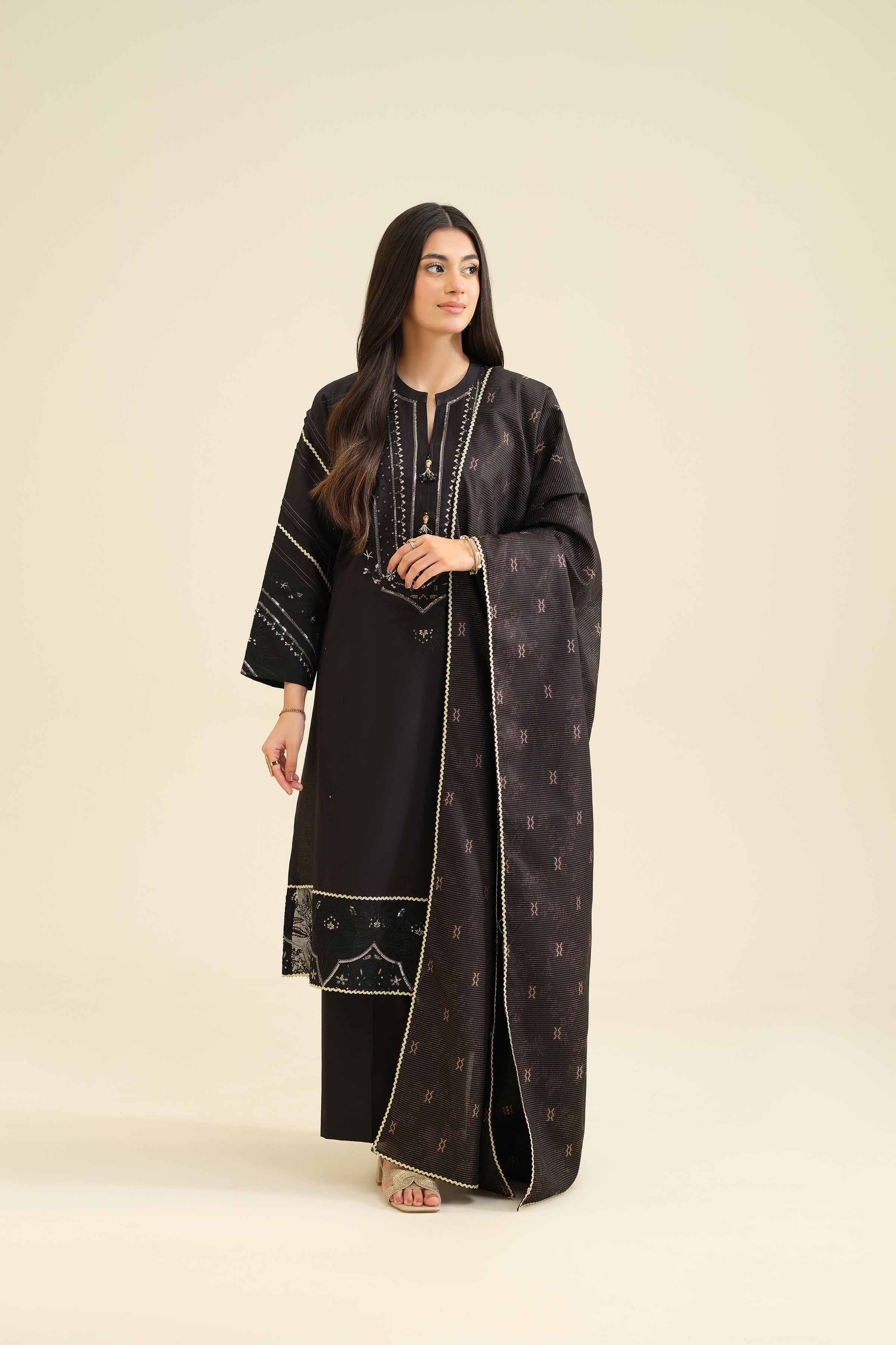 3 Piece - Embroidered Suit - PW25-404 for Women - Pret Collection | Nishat | Shop Online