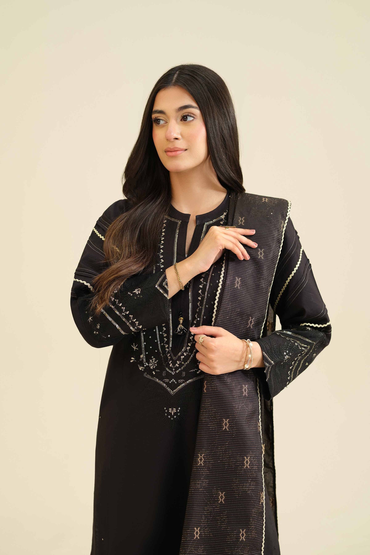 3 Piece - Embroidered Suit - PW25-404 for Women - Pret Collection | Nishat | Shop Online