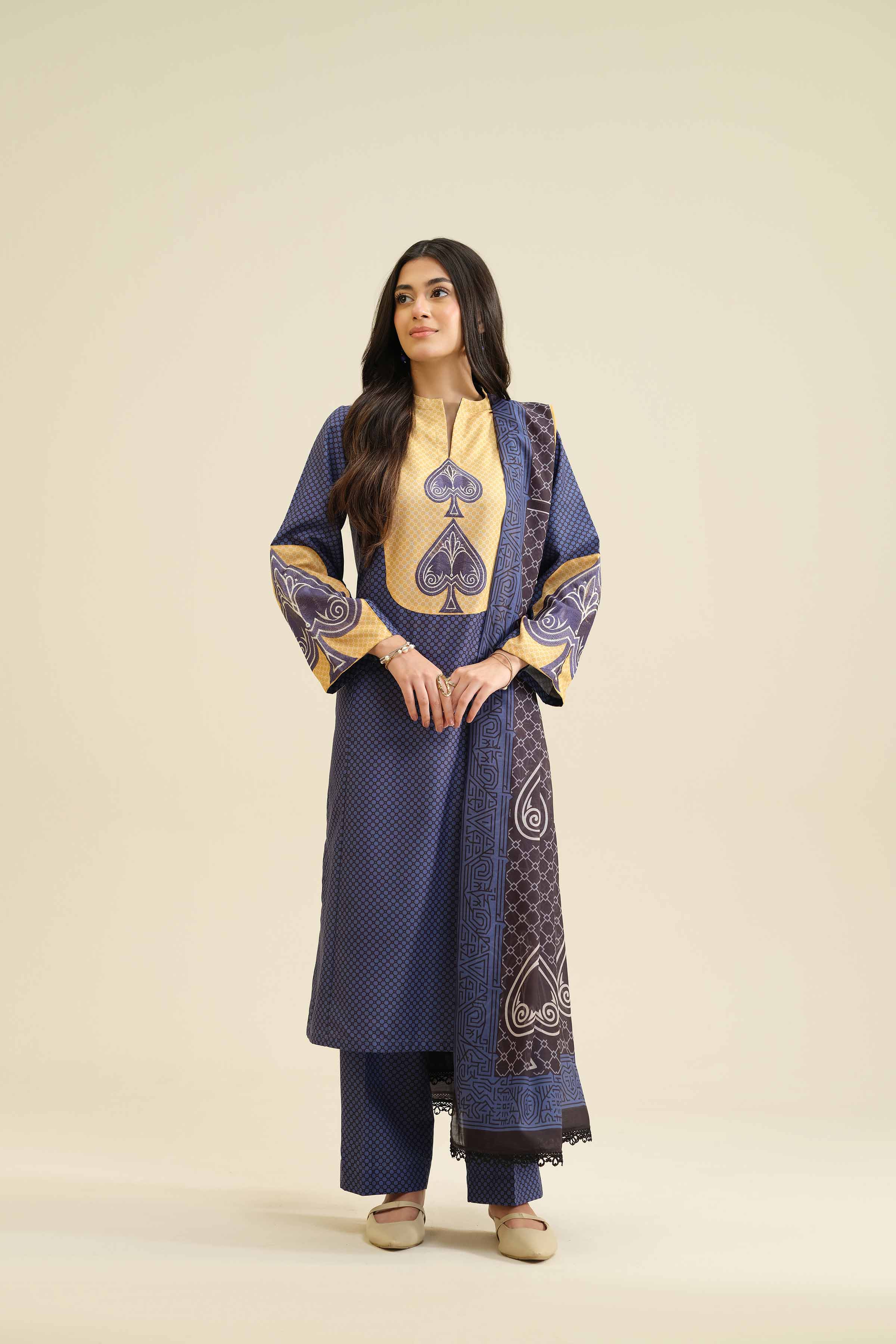 3 Piece - Printed Embroidered Suit - PW25-408 for Women - Pret Collection | Nishat | Shop Online