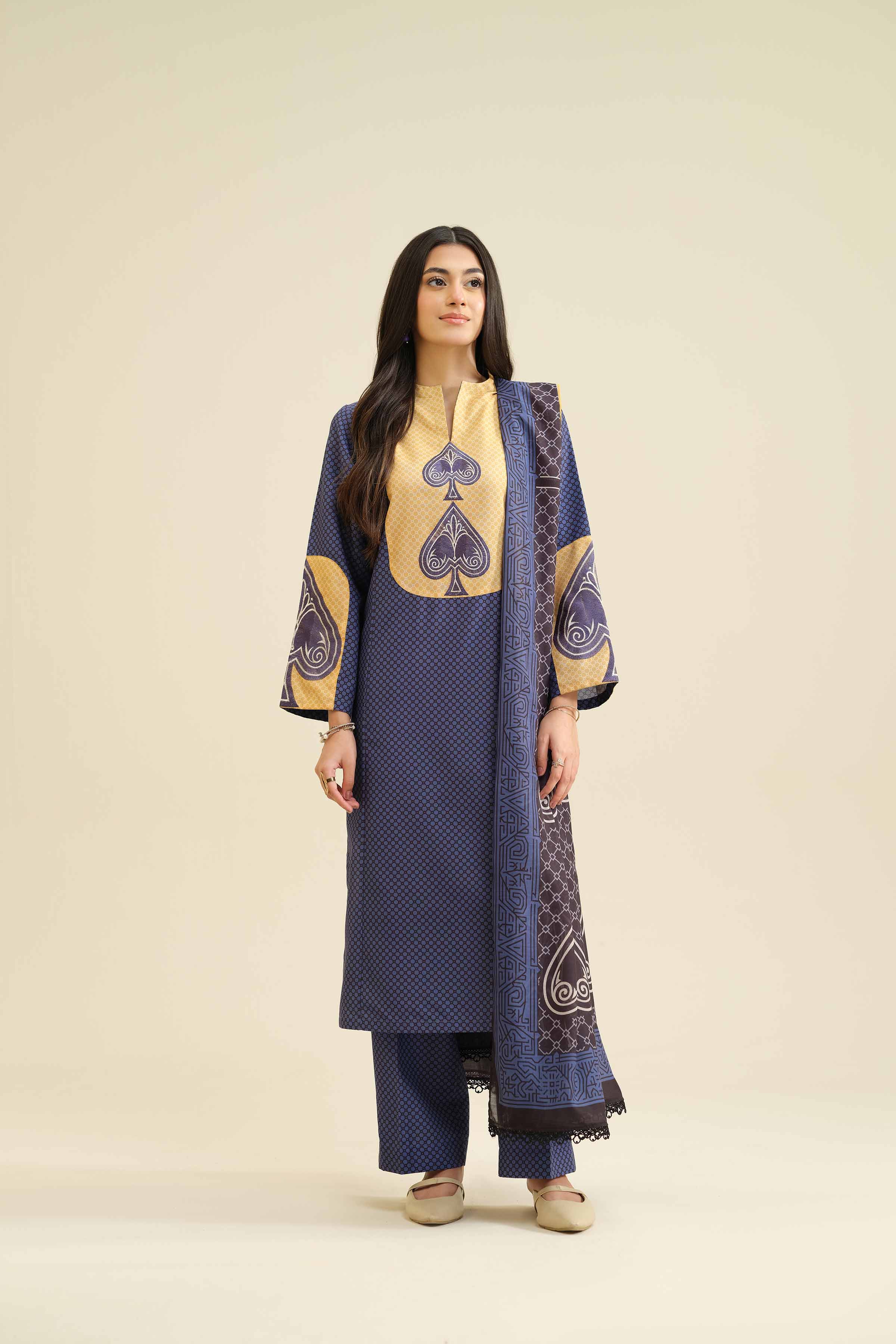 3 Piece - Printed Embroidered Suit - PW25-408 for Women - Pret Collection | Nishat | Shop Online