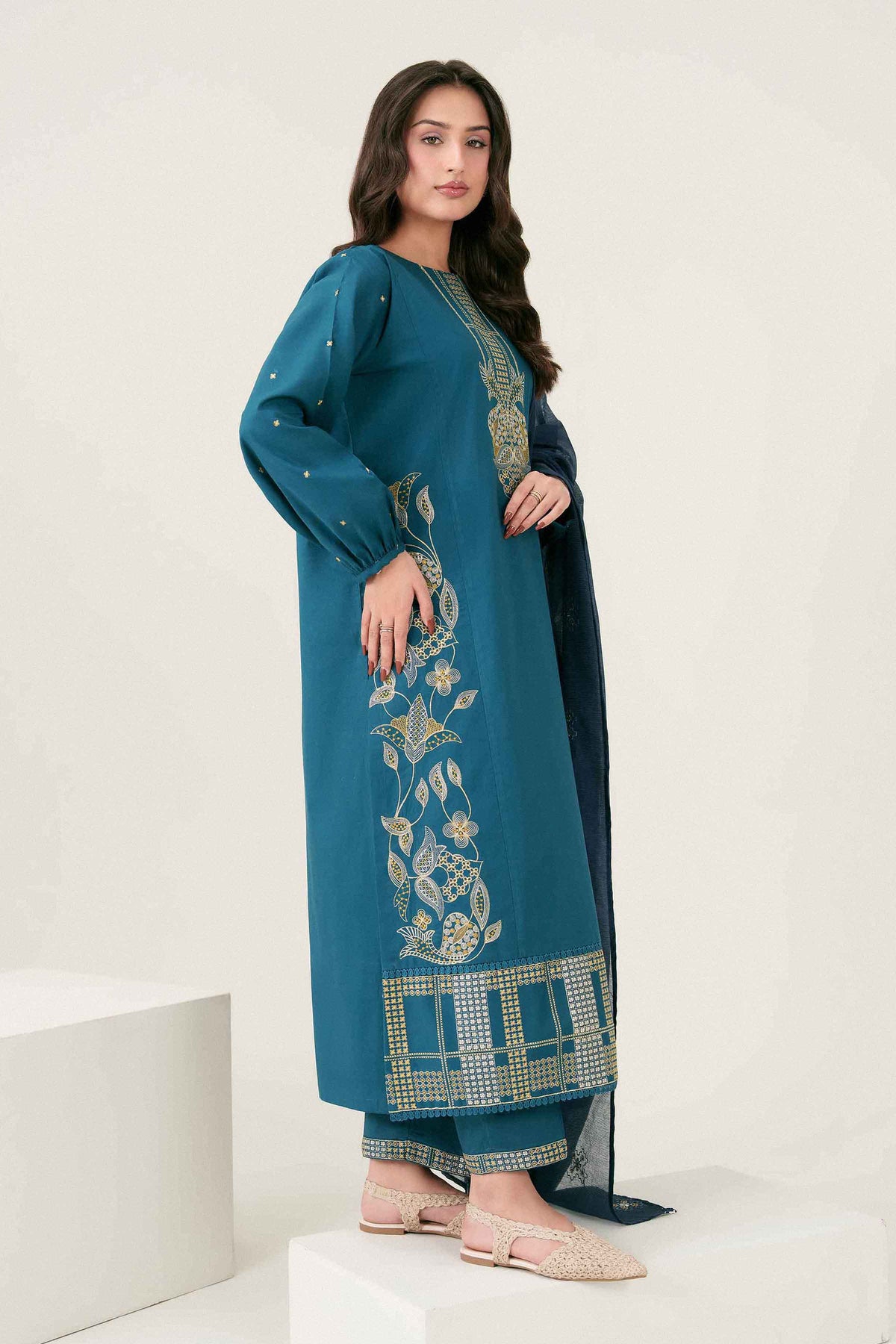 3 Piece - Embroidered Suit - PW25-414 for Women - Pret Collection | Nishat | Shop Online