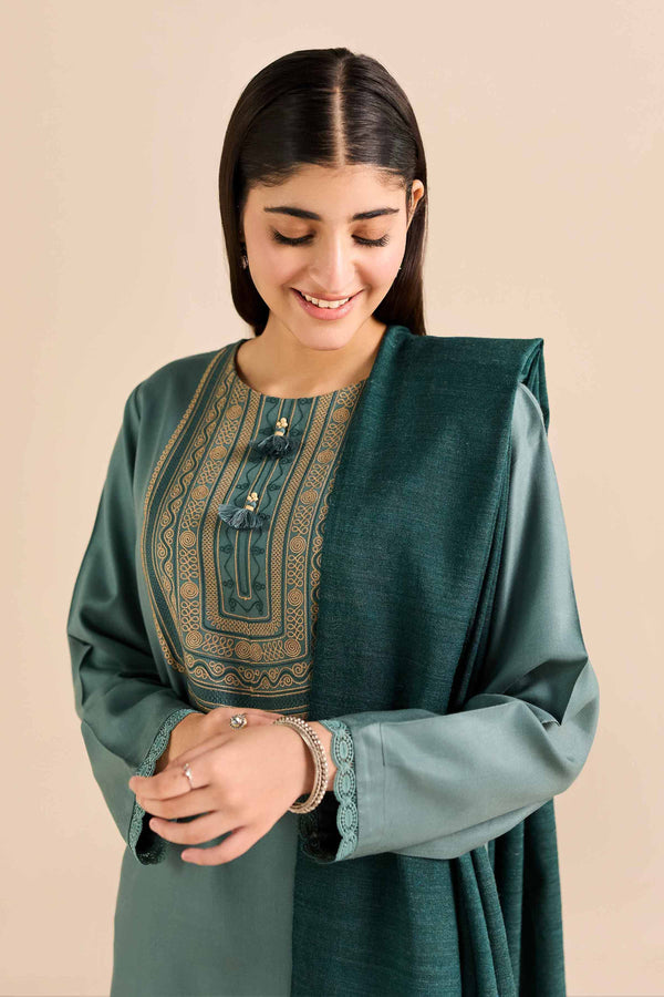 3 Piece - Embroidered Suit - PW25-423