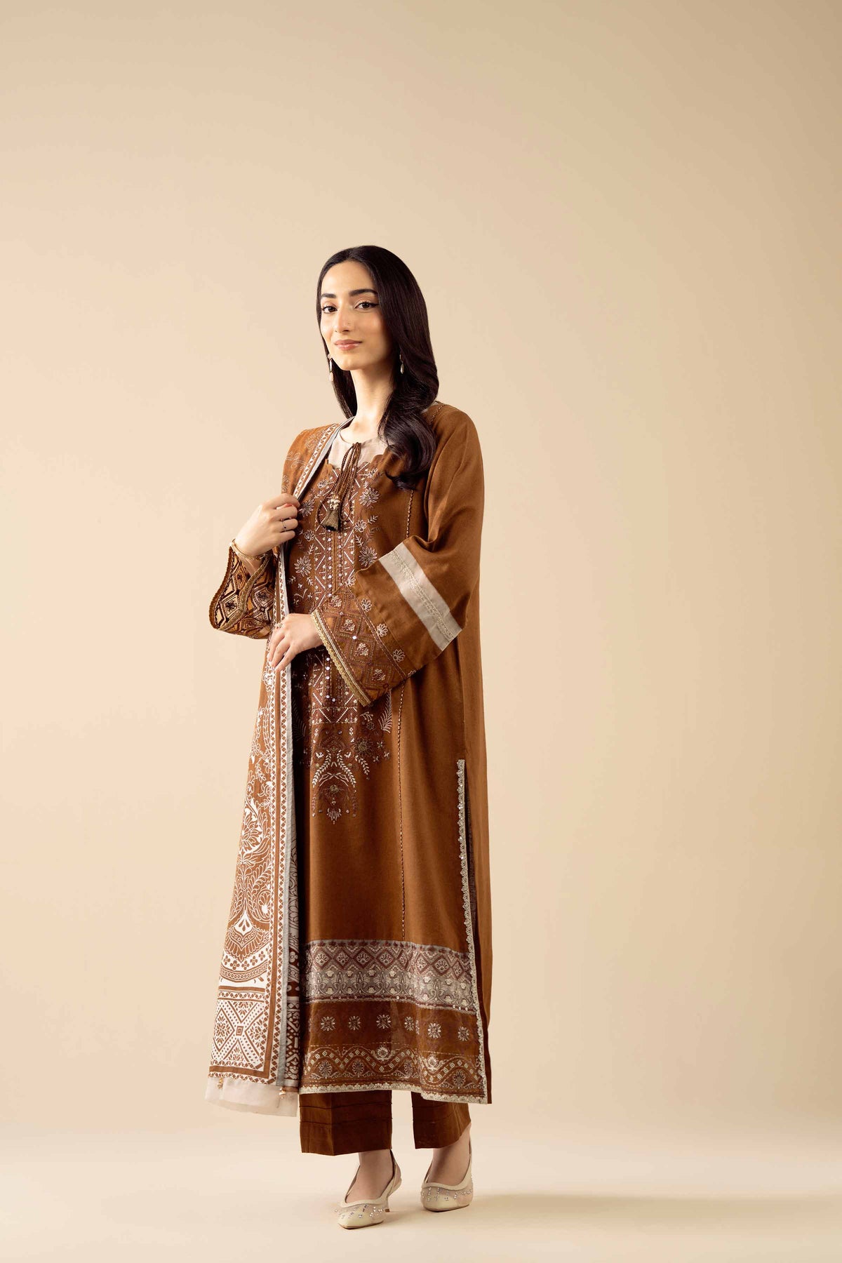 3 Piece - Embroidered Suit - PW25-433 for Women - Pret Collection | Nishat | Shop Online