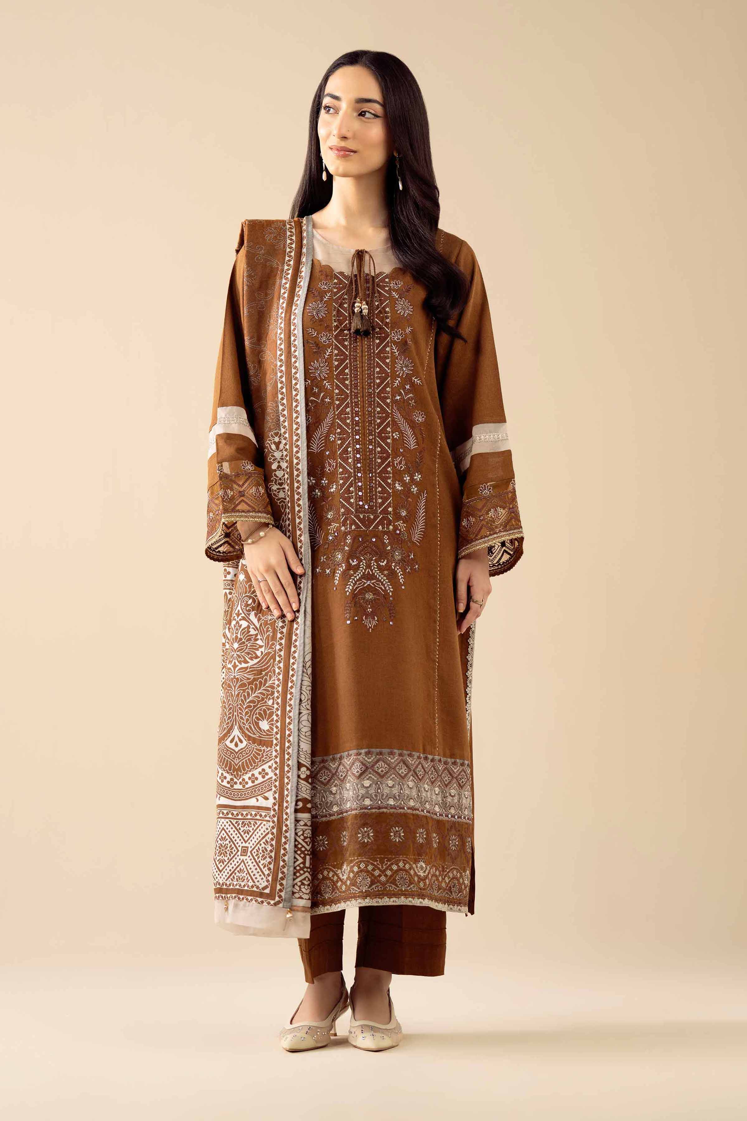 3 Piece - Embroidered Suit - PW25-433 for Women - Pret Collection | Nishat | Shop Online