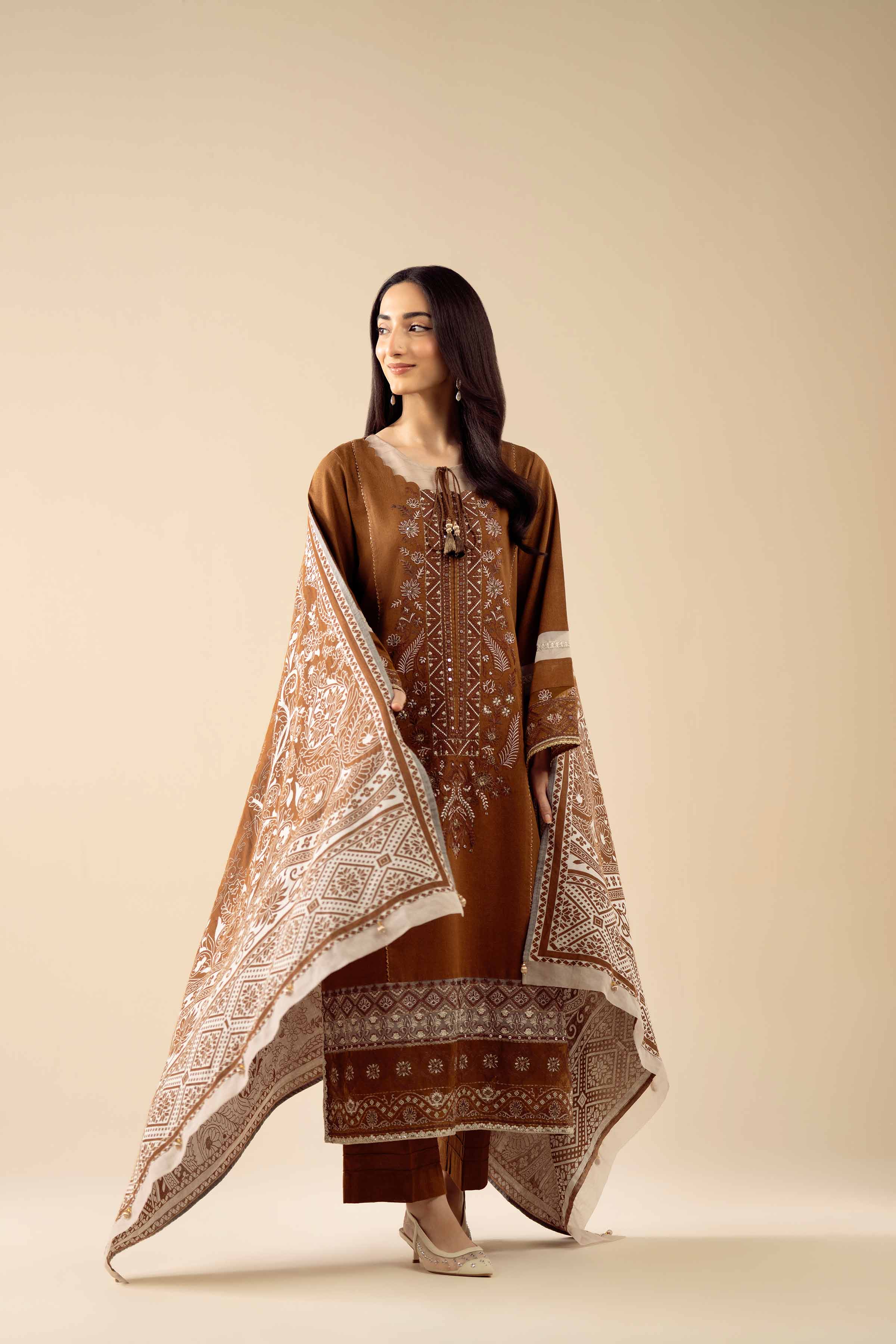 3 Piece - Embroidered Suit - PW25-433 for Women - Pret Collection | Nishat | Shop Online