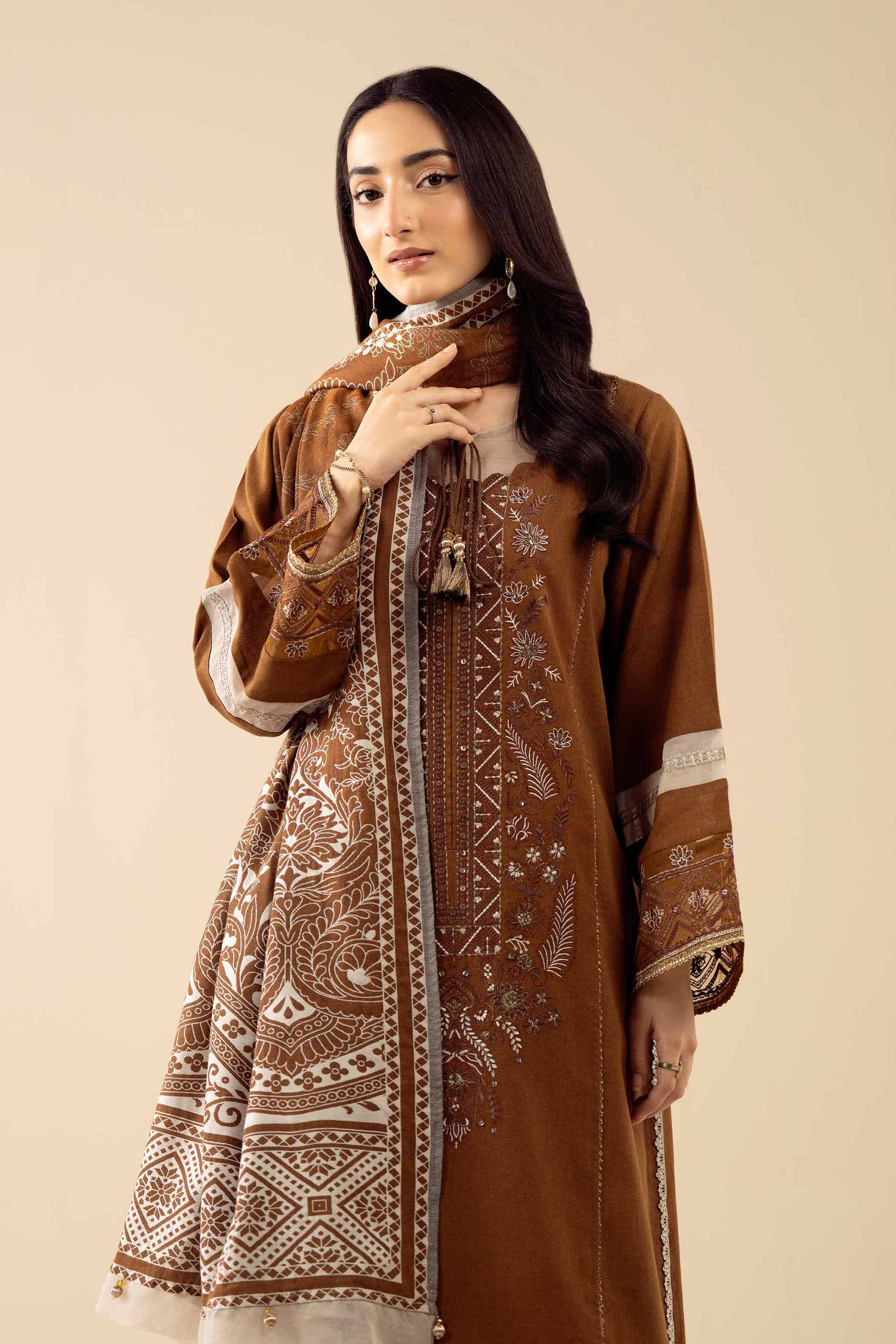 3 Piece - Embroidered Suit - PW25-433 for Women - Pret Collection | Nishat | Shop Online