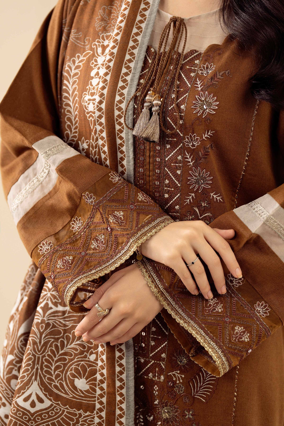 3 Piece - Embroidered Suit - PW25-433 for Women - Pret Collection | Nishat | Shop Online