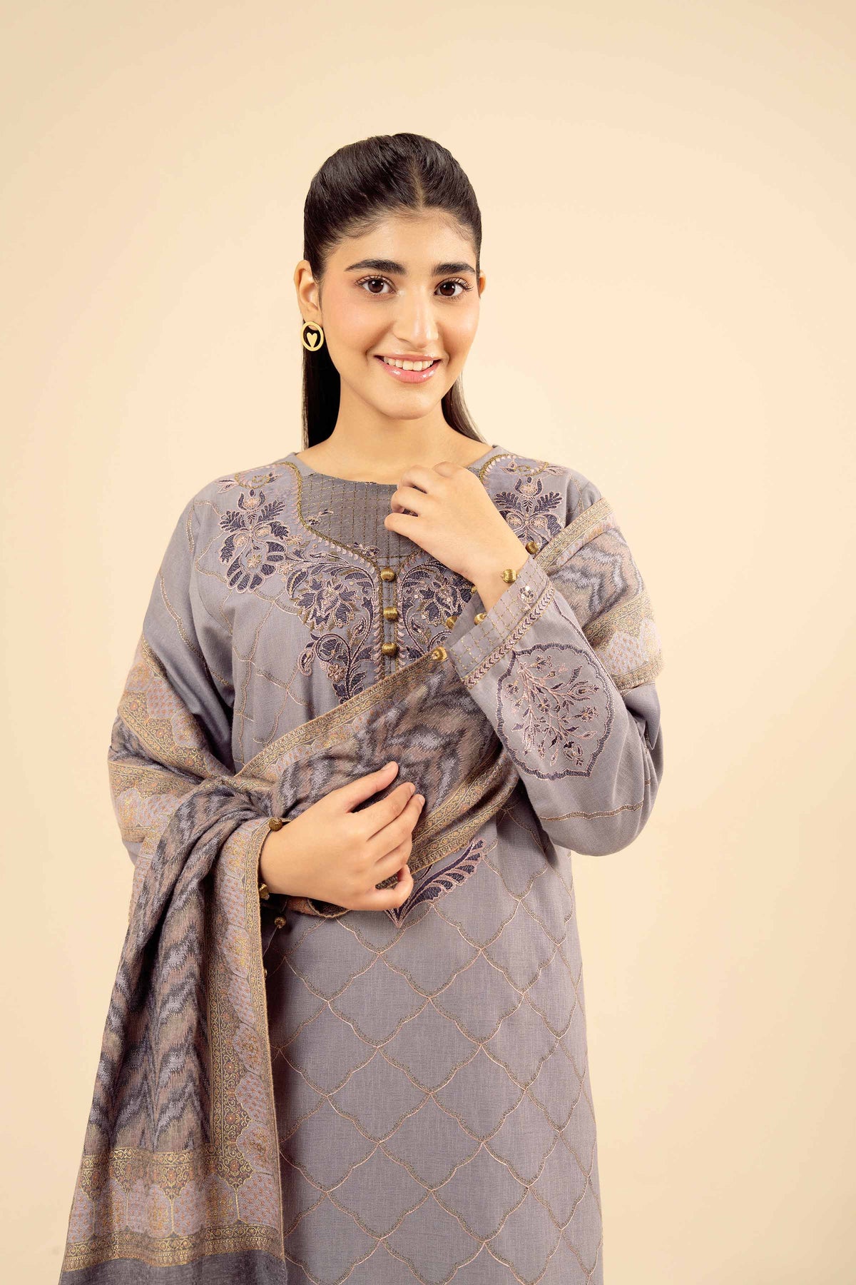 3 Piece - Embroidered Suit - PW25-446 for Women - Pret Collection | Nishat | Shop Online