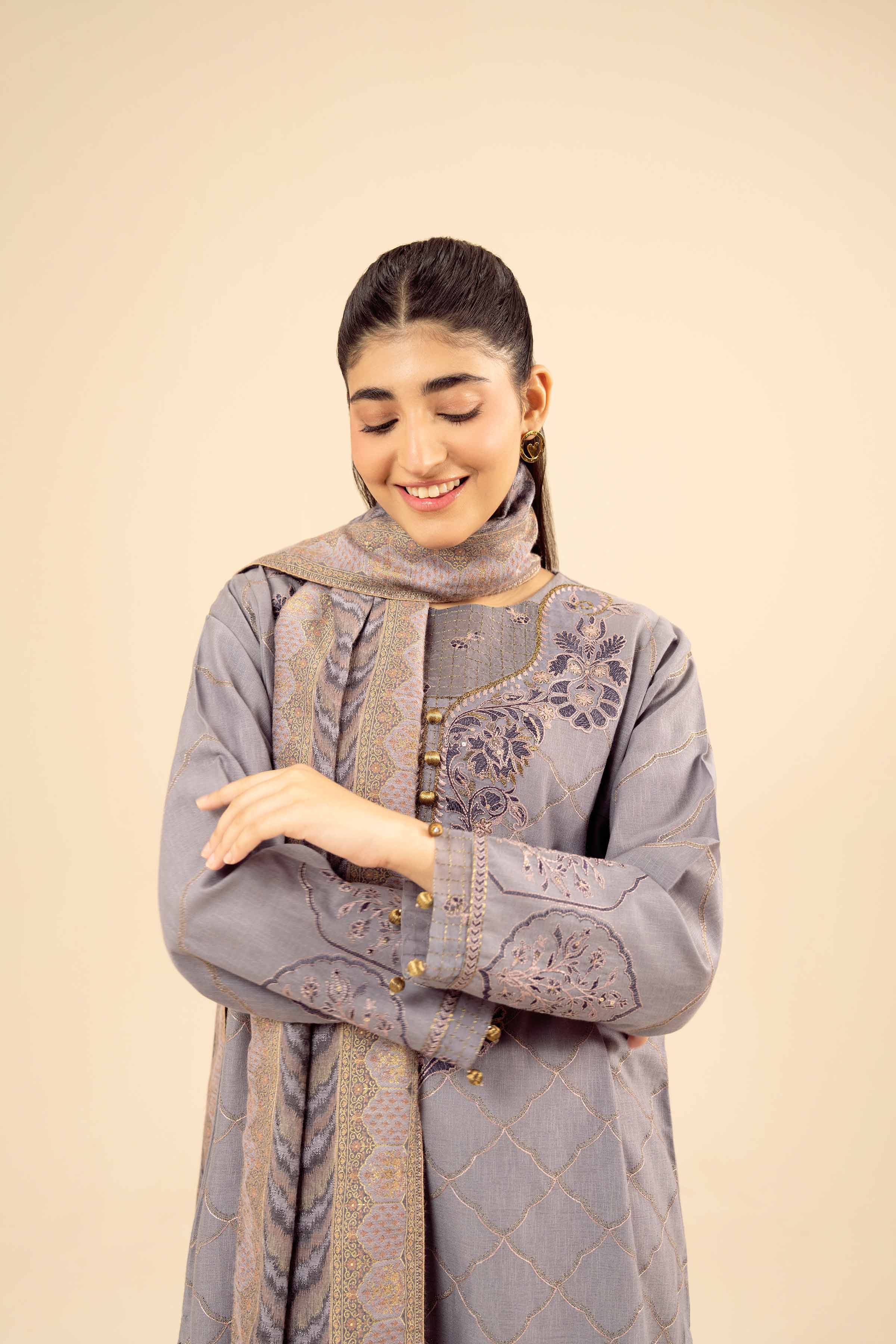 3 Piece - Embroidered Suit - PW25-446 for Women - Pret Collection | Nishat | Shop Online