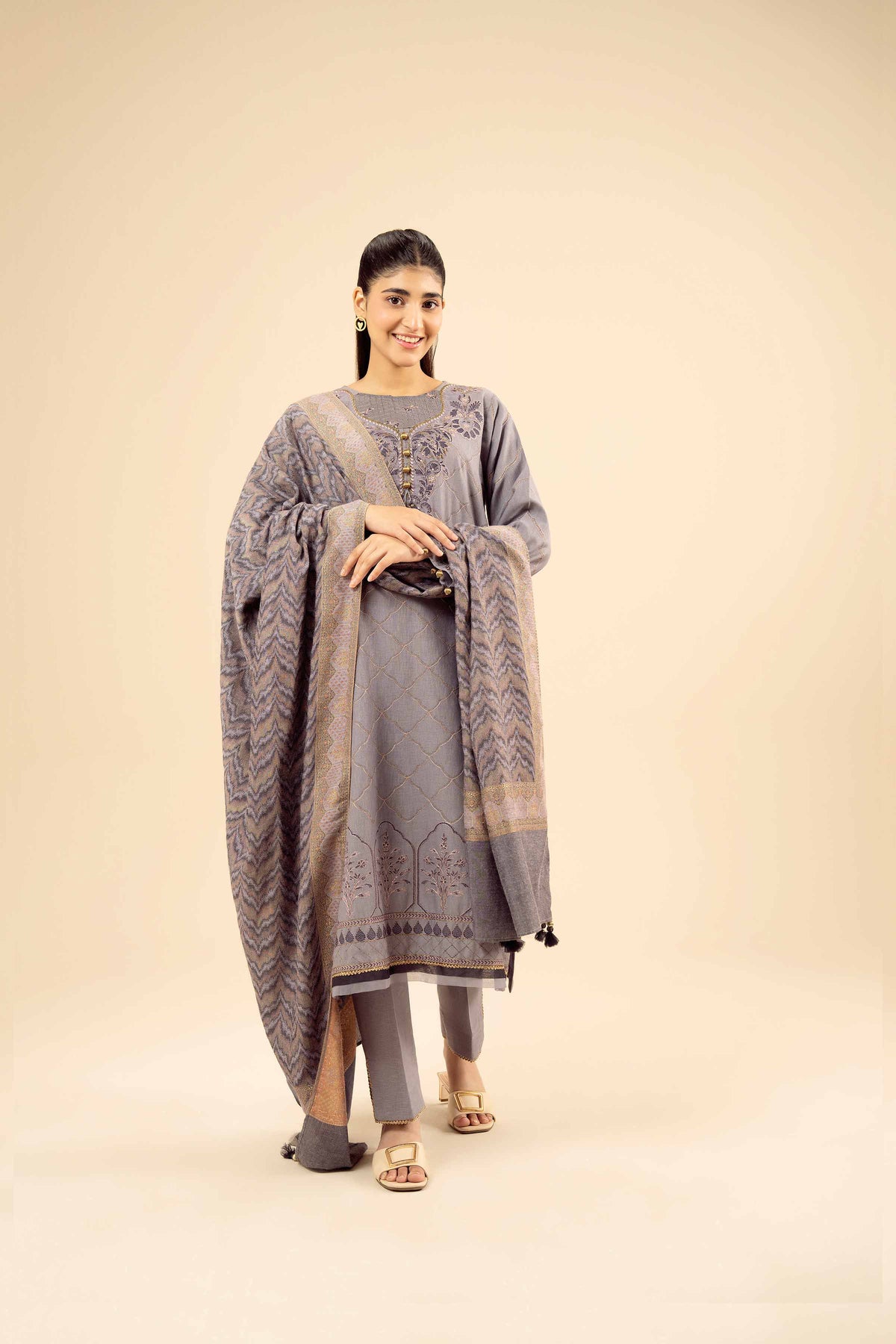 3 Piece - Embroidered Suit - PW25-446 for Women - Pret Collection | Nishat | Shop Online