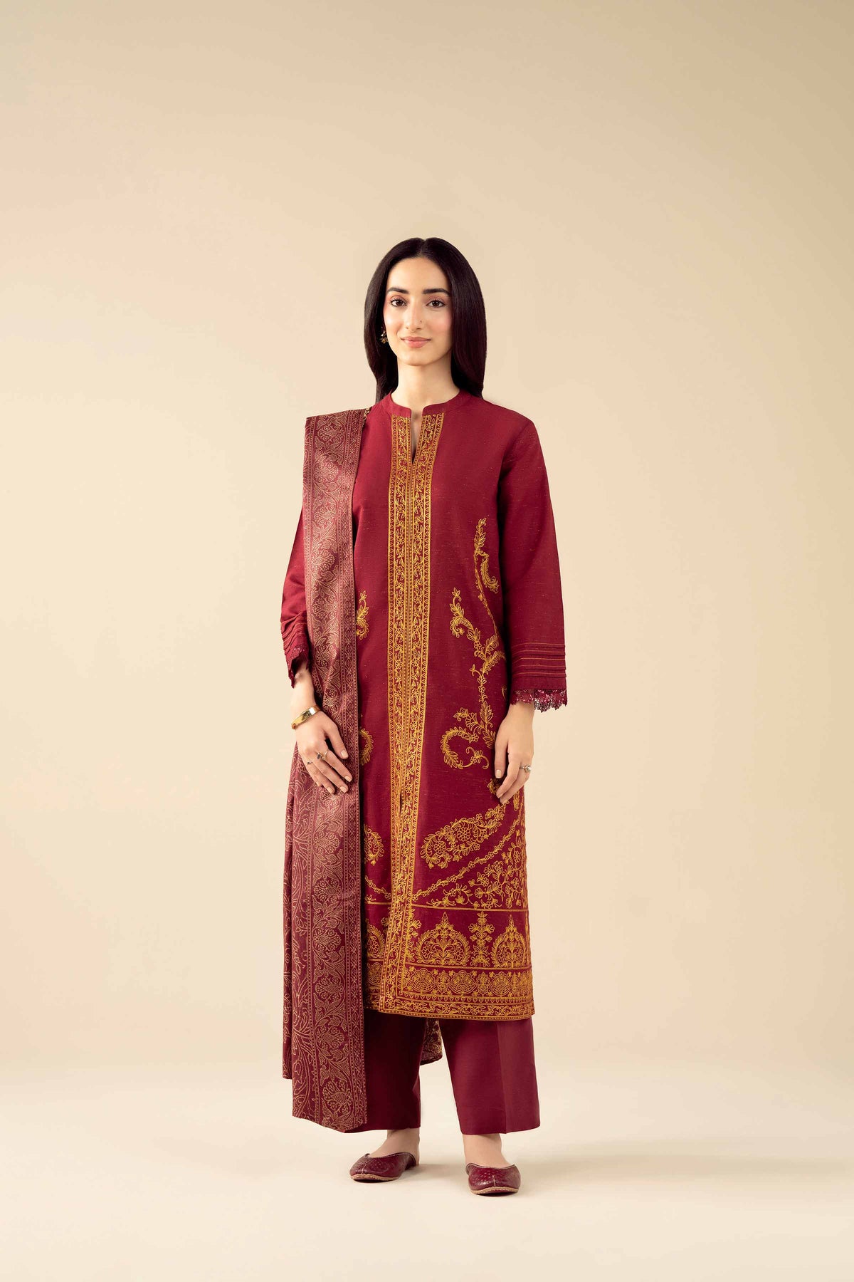 3 Piece - Embroidered Suit - PW25-458 for Women - Pret Collection | Nishat | Shop Online
